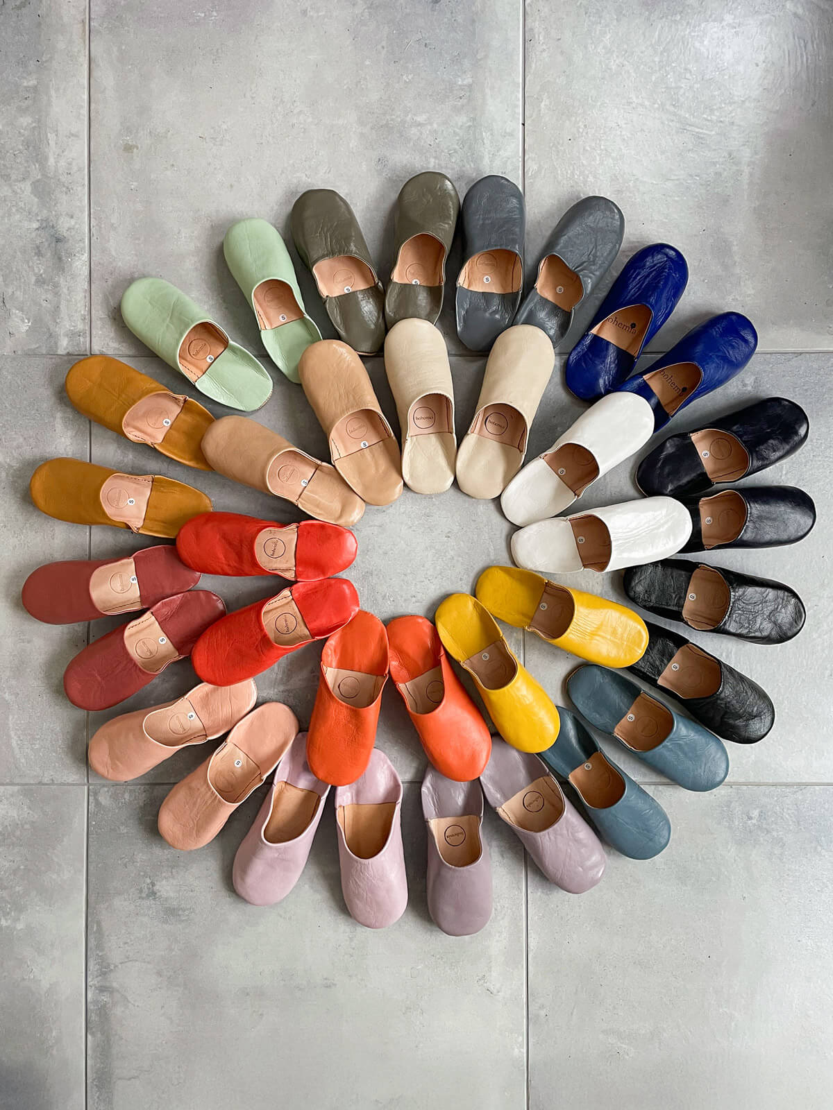 Authentic Moroccan Babouche Slippers - Soft Leather House Shoes for Men & Women (Assorted Colors, Size Small) - Perfect for Home, Lounge & Cultural Fashion