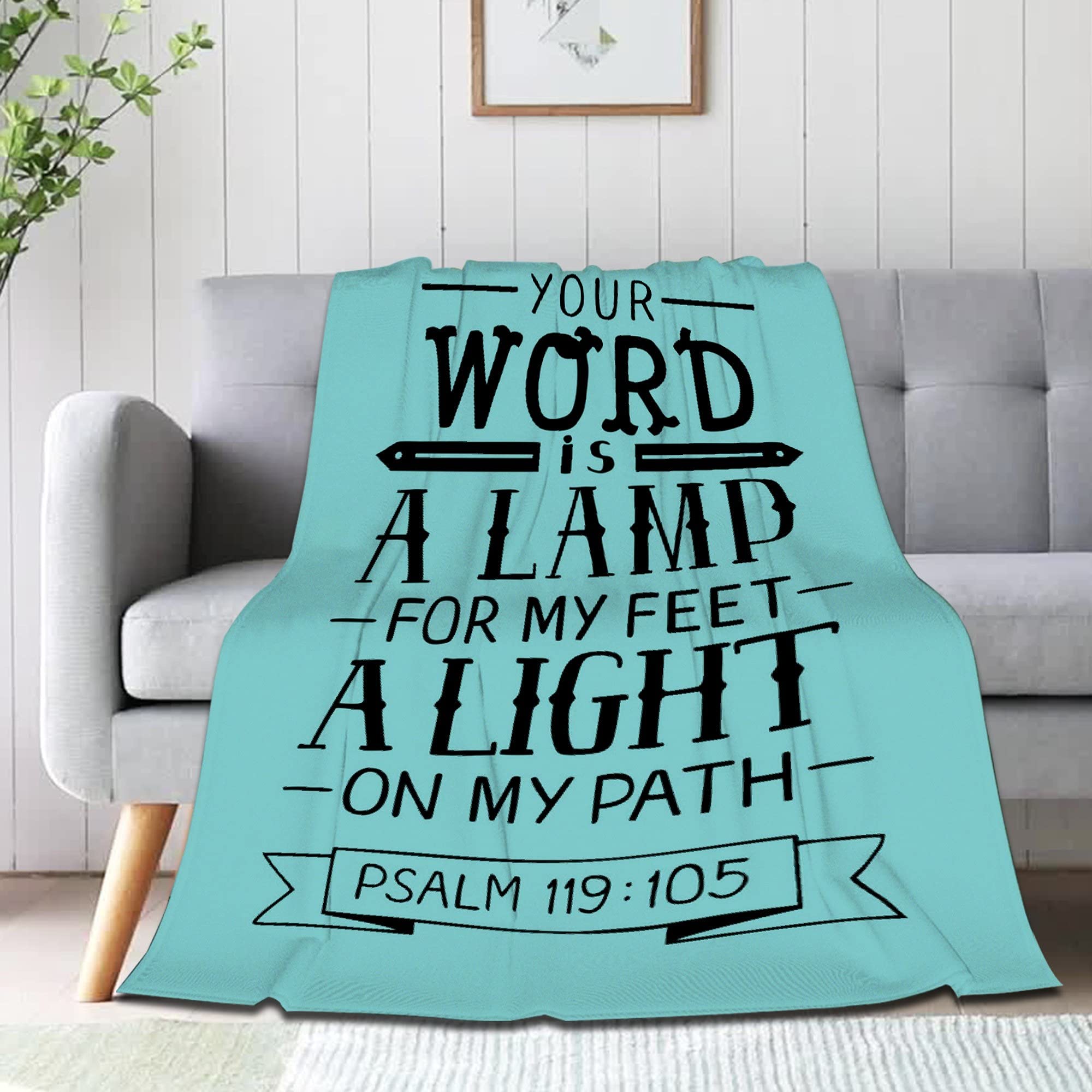 Sumedha Bible Verse Blanket - Inspirational Christian Gift for Adults - Soft Prayer Throw for Sofa, Bed & Chairs