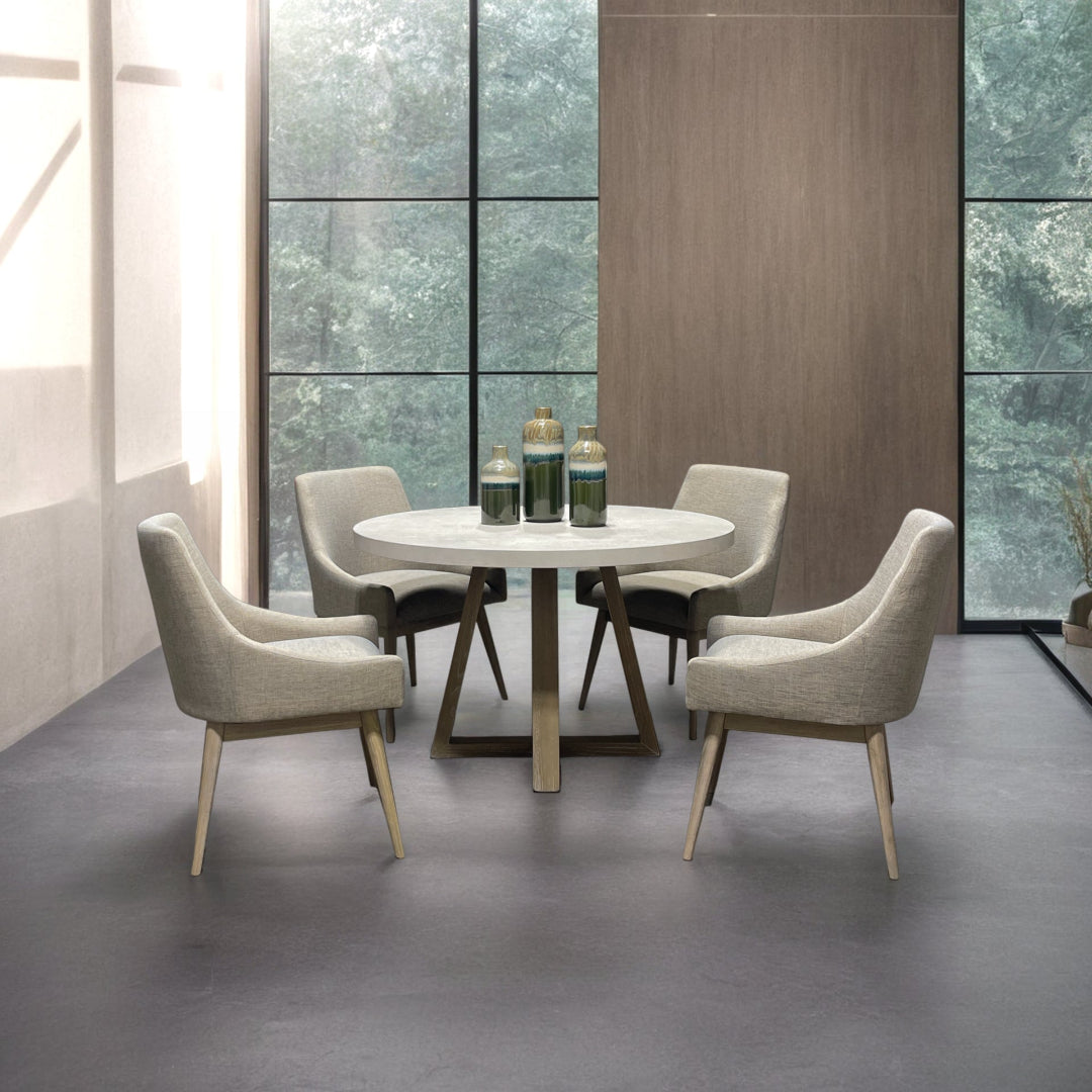 Olivia Modern Dining Chair - Upholstered Fabric Seat, Sturdy Wooden Legs - Perfect for Kitchen, Dining Room, Breakfast Nook & Home Office