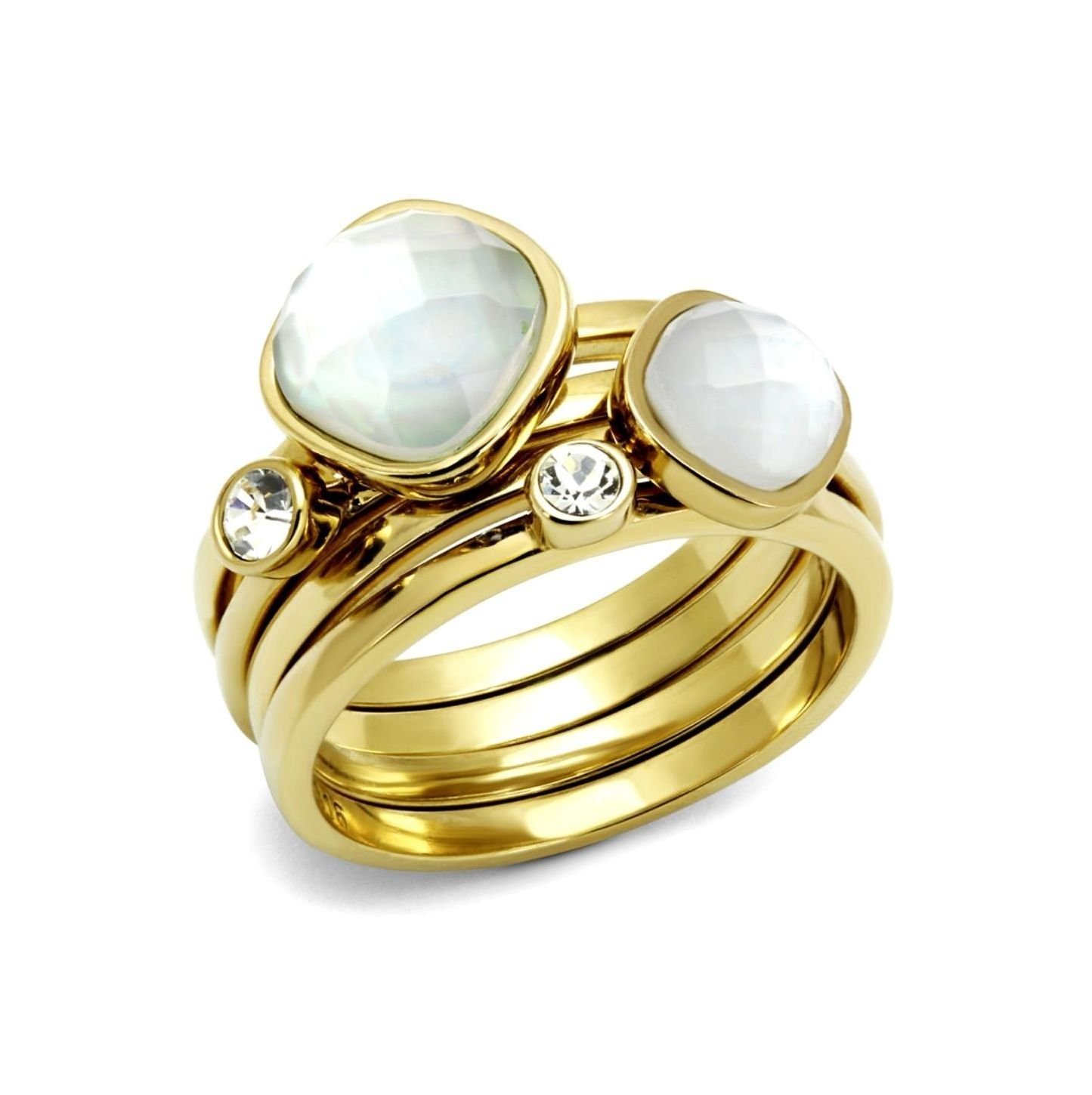 Stainless Steel Quad Band Stackable Designer Ring for Women | The Knot Jewelry | Perfect for Layering, Everyday Wear & Special Occasions