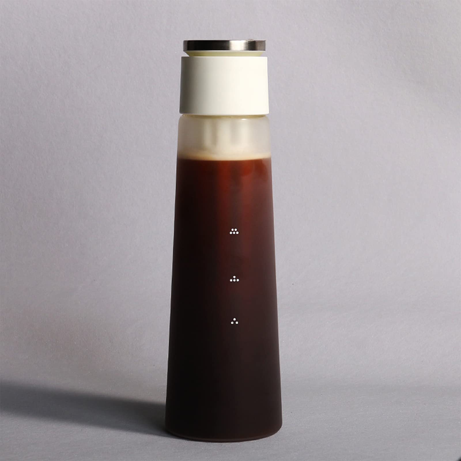 600ml Cold Brew Coffee Maker - Leak-Proof Iced Coffee & Tea Brewer with Flat Lay Design | Perfect for Homemade Cold Brew, Iced Tea & Office Use
