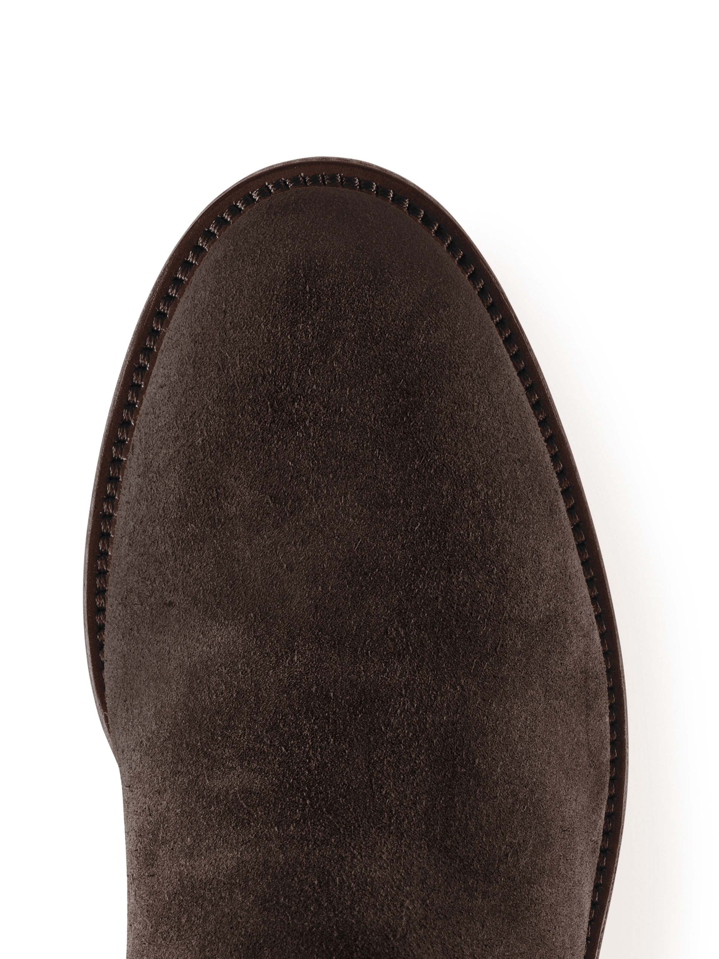 Regina Heeled Boots for Women - Comfortable & Stylish Chocolate & Navy Suede Shoes - Perfect for Work, Date Night & Casual Outings