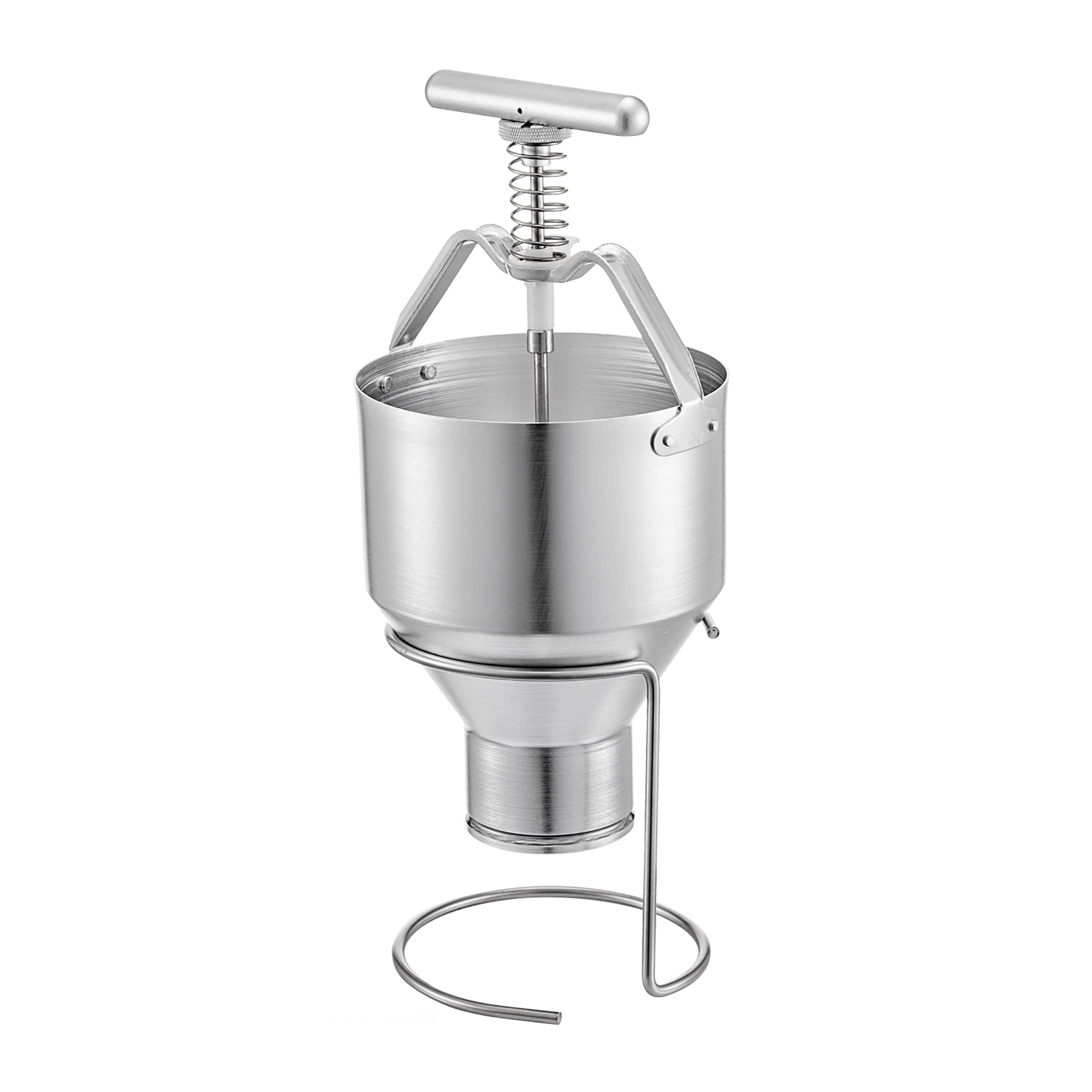 Stainless Steel Manual Donut Maker - 5L Capacity Donut Depositor with 6 Adjustable Thicknesses | Commercial & Home Use Donut Dispenser Hopper with Stand | Perfect for Bakeries, Cafes, and DIY Donut Making at Home