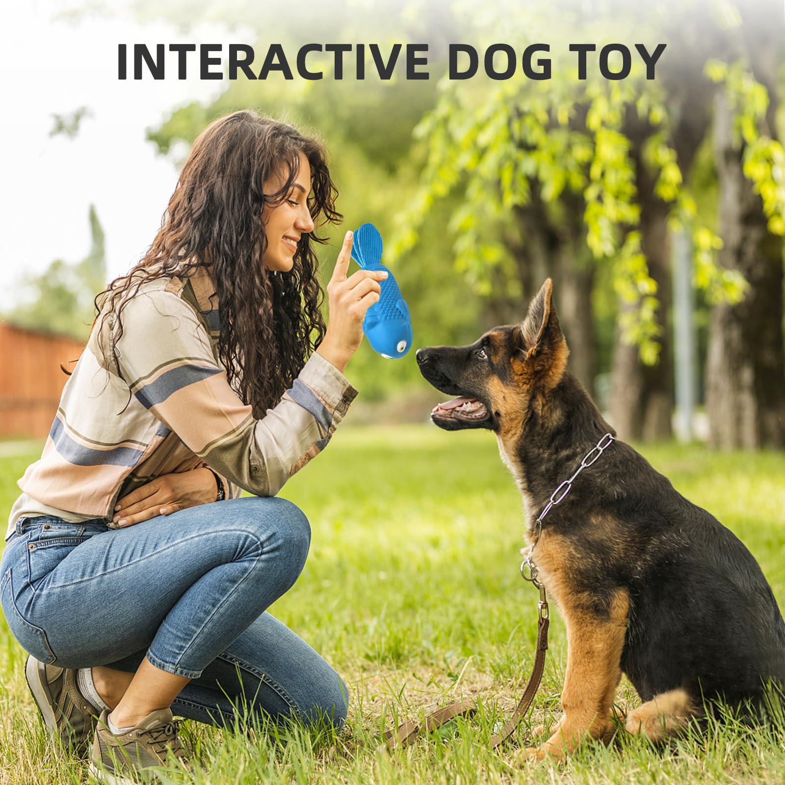WinTour Durable Indestructible Dog Chew Toys for Aggressive Chewers - Squeaky Bacon-Flavored Tough Toys for Medium & Large Breed Dogs - Perfect for Teething, Boredom Relief & Playtime