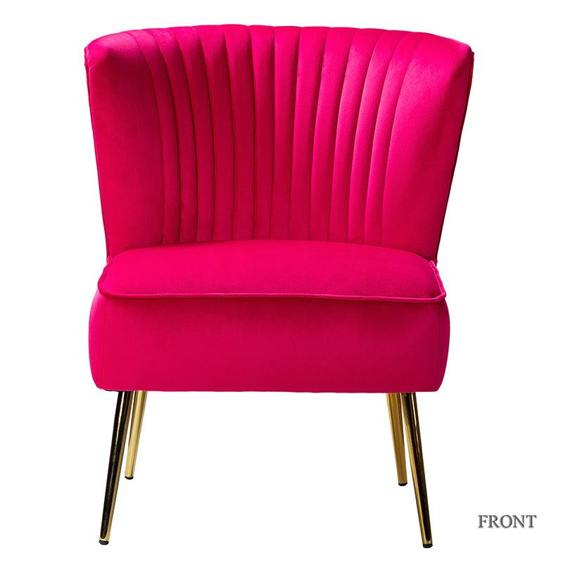 Lola Velvet Side Chair - Modern Upholstered Accent Chair for Living Room, Bedroom & Office - Soft Velvet Fabric with Sturdy Wooden Legs - Perfect for Dining, Lounge & Home Decor