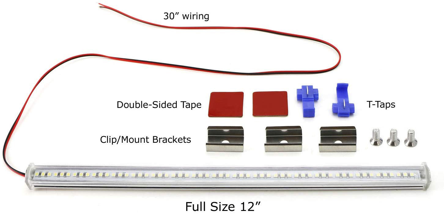12 SMD LED License Plate Frame Mount Backup Reverse Light Bar Kit - Bright White Light for Trucks, SUVs, Trailers - Easy Installation & Enhanced Nighttime Safety (For Parking, Off-Roading, Camping)
