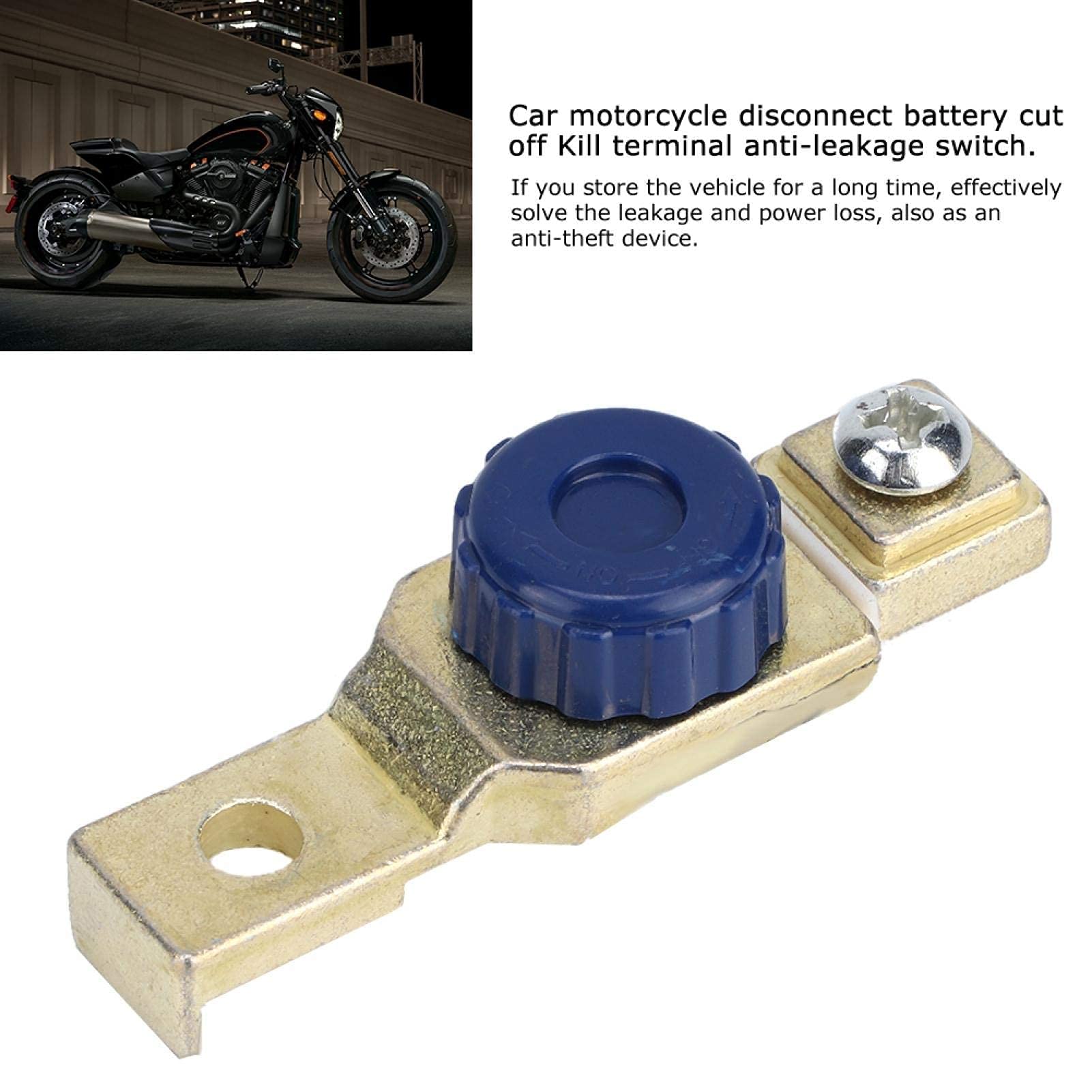 High Current Motorcycle Battery Cut Off Switch - Anti-Leakage Disconnect Terminal for Motorcycles, ATVs & Powersports - Perfect for Long-Term Storage & Winterizing Vehicles