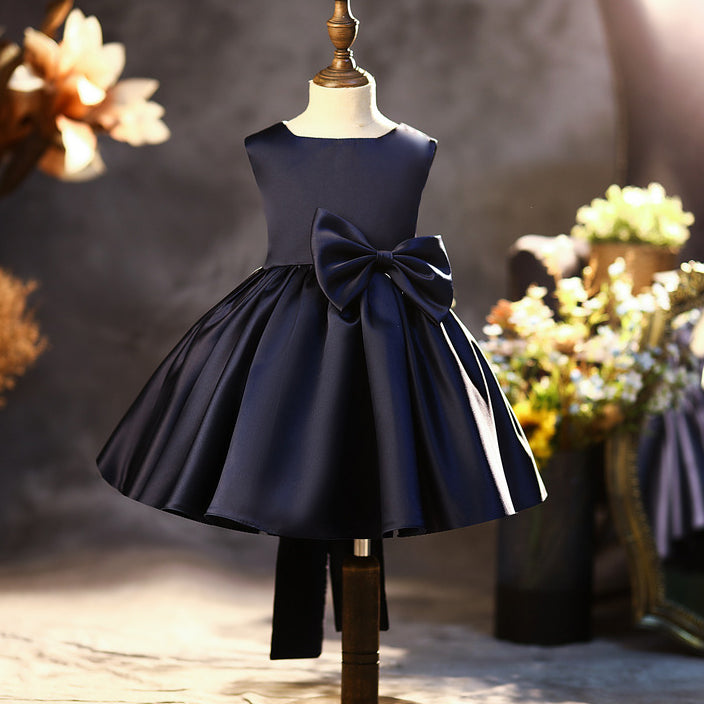 Elegant Puffy Bow Baby Girl Dress for Birthday Party | Cute Toddler Outfit for Special Occasions, Photo Shoots & Celebrations