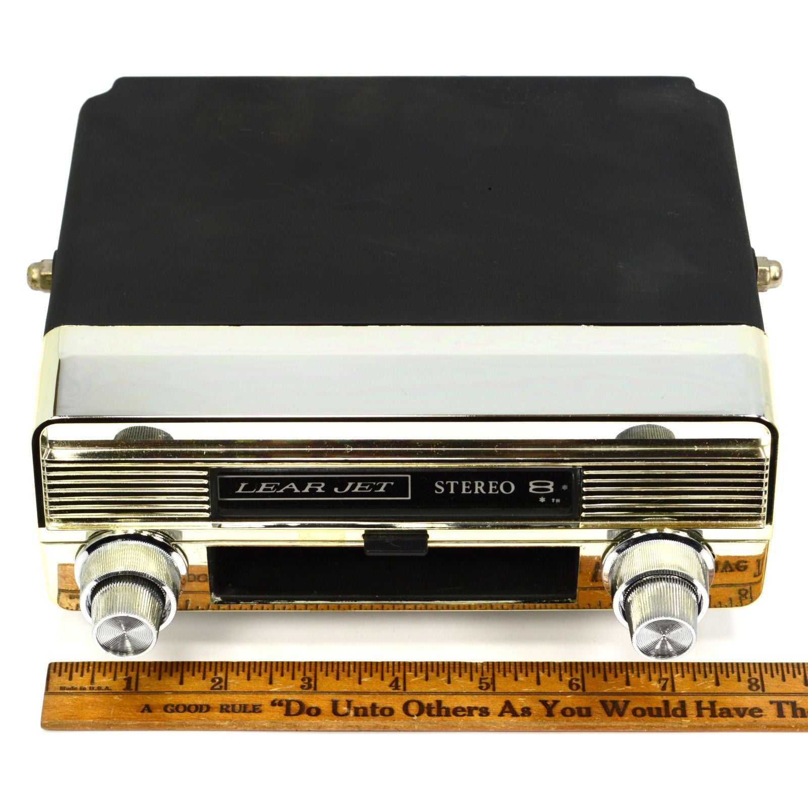 Vintage LEAR JET STEREO 8 TRACK PLAYER Model AS 830 H - Classic Car Audio In-Dash Stereo System with Original Box - Perfect for Car Enthusiasts & Retro Music Lovers