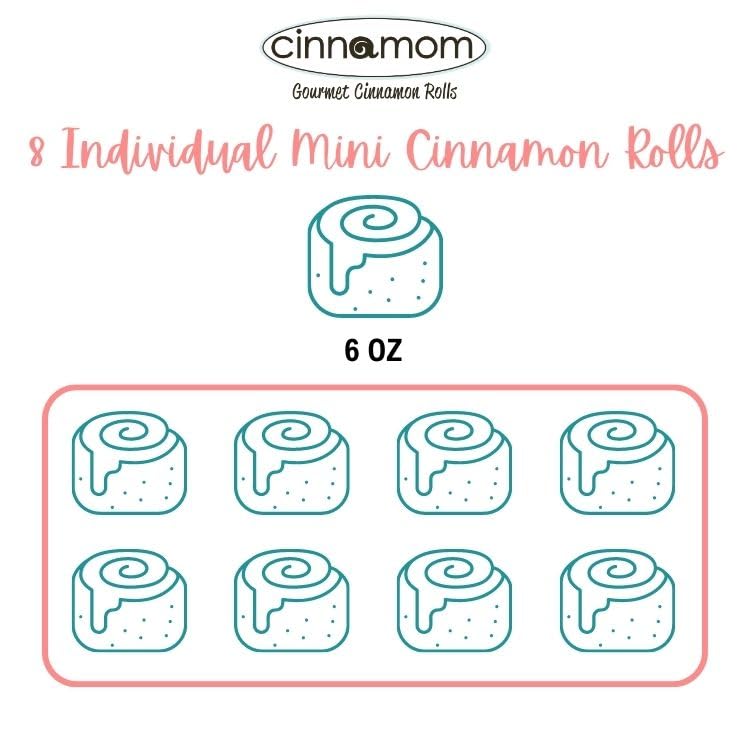 Gourmet Cinnamon Rolls with Traditional Glaze - Individually Wrapped (8 Pack, 6oz Each) - Perfect for Breakfast, Brunch & Holiday Baking