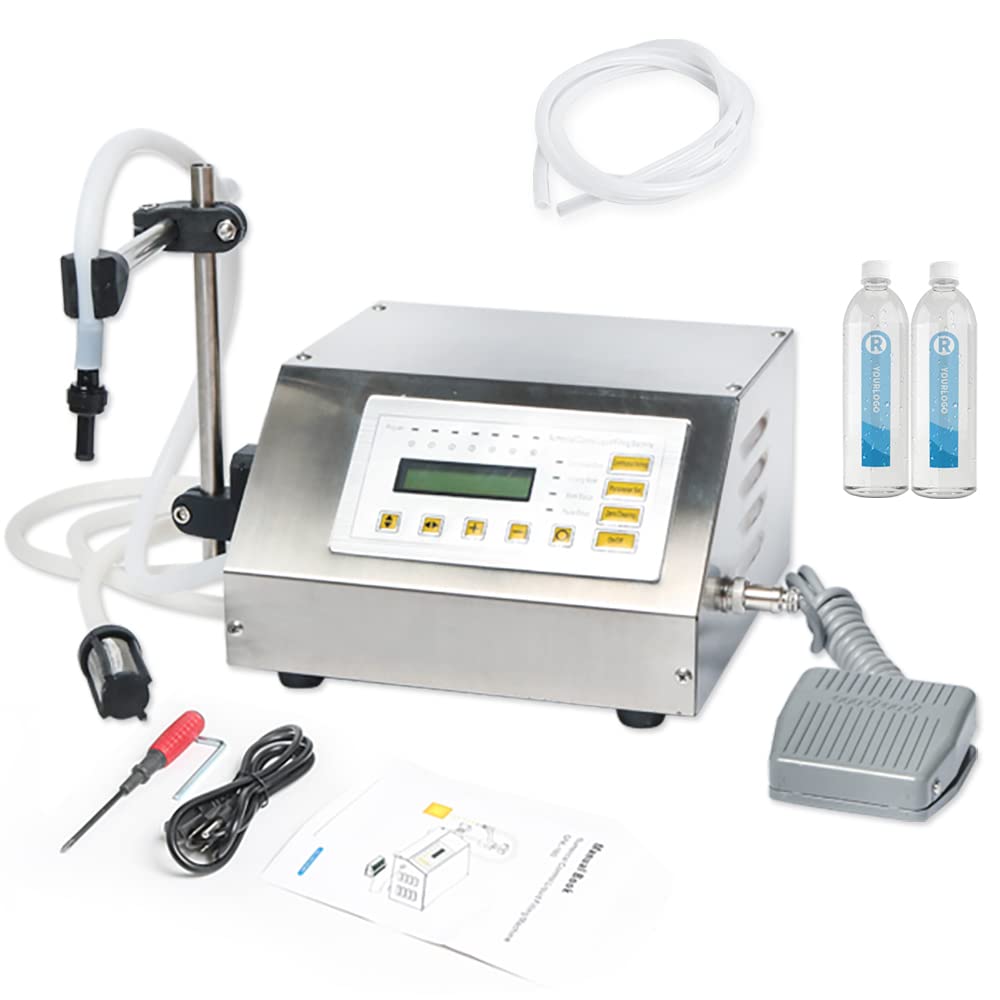 Digital Liquid Filling Machine Pump - 5ml to 3500ml Capacity with Numerical Control for Beverage, Water & Cosmetics | GFK160 Model with Extra Tube | Perfect for Small Business, Homebrew & DIY Projects