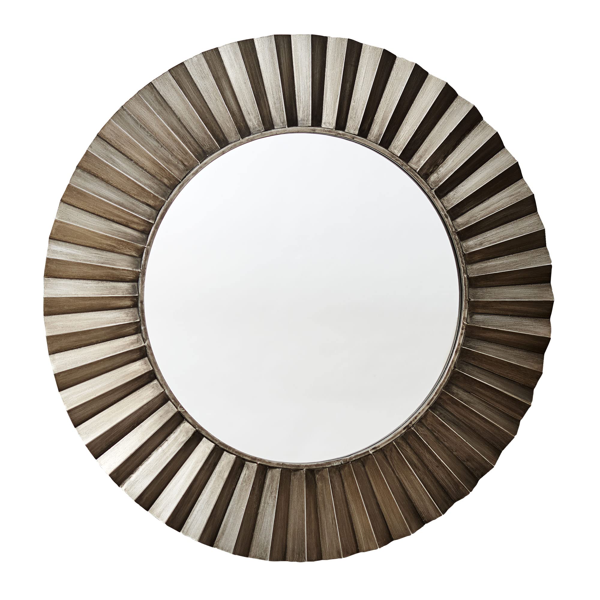 Round Decorative Sunburst Wall Mirror in Bronze - Vintage Home Decor for Living Room, Bedroom, or Entryway - Perfect for Adding Elegance and Light to Any Space