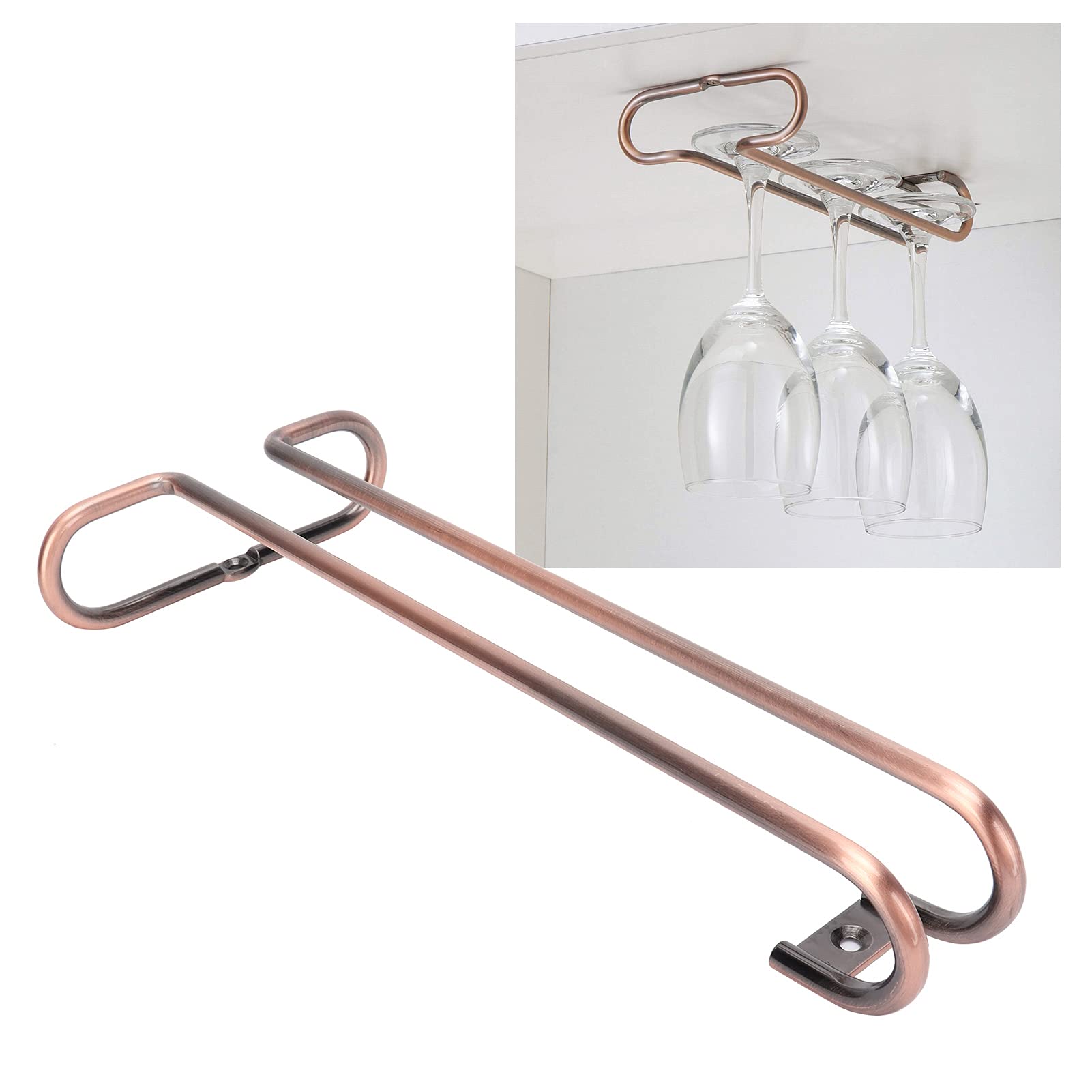 Premium Aluminum Alloy Wine Glass Rack - Elegant Stemware Hanger for Home Bar, Kitchen Cabinet & Living Room Decor | Perfect for Wine Storage & Entertaining Guests