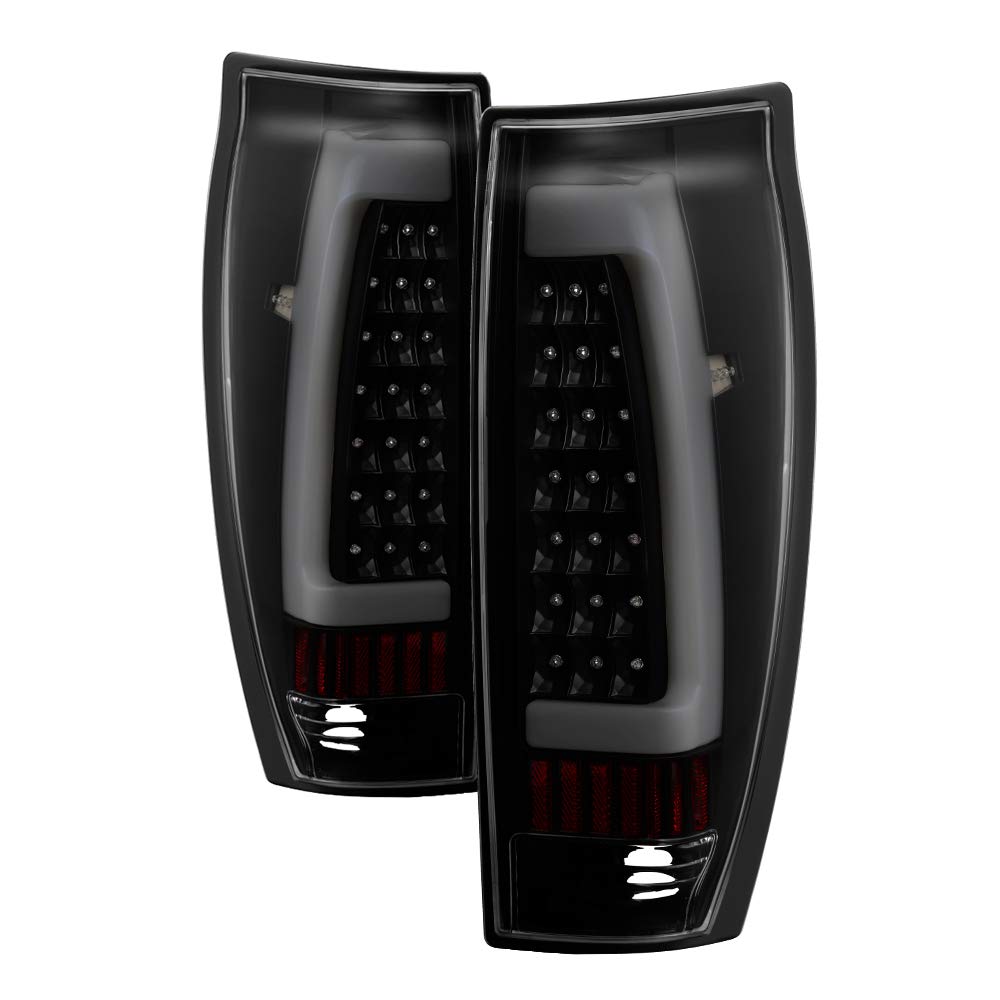 2002-2006 Chevy Avalanche Euro LED Tail Lights - Red Smoke Lens Brake Lamps for Improved Visibility & Style - Perfect for Night Driving & Car Customization