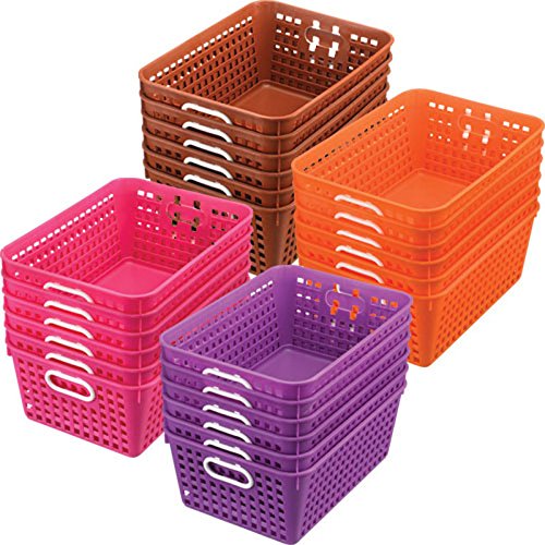 Large Plastic Book Baskets for Classroom & Home - 13