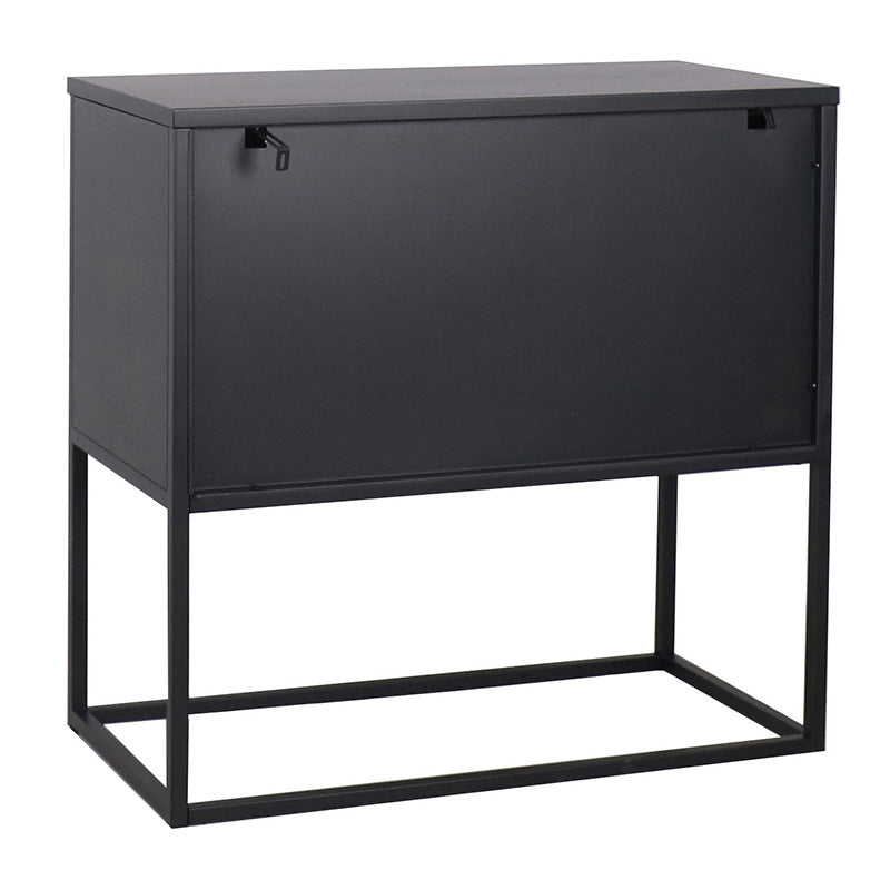 Modern Newton 2-Door Sideboard 82cm Black - Stylish Storage Cabinet for Living Room, Dining Room, or Entryway