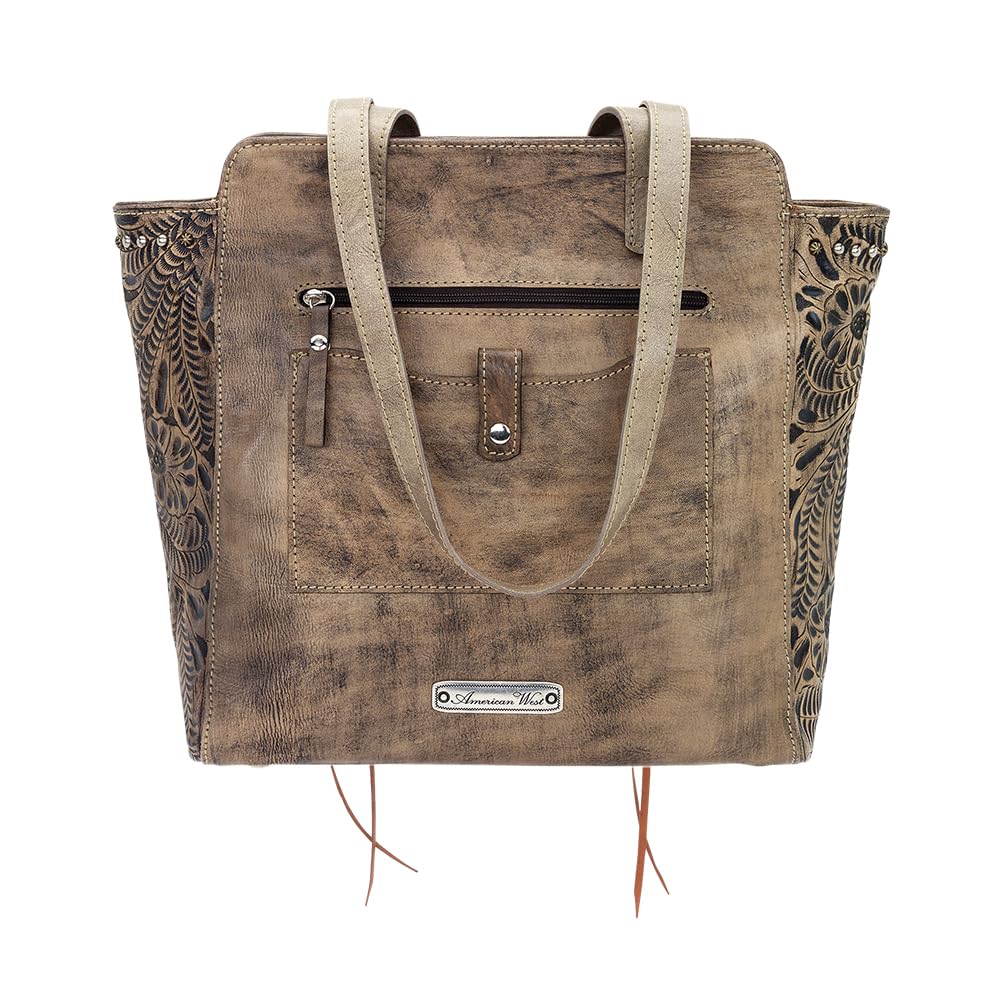 Authentic American West Leather Navajo Soul Tote Bag for Women - Stylish Handmade Crossbody Purse for Everyday Use, Travel & Boho Fashion Accessories