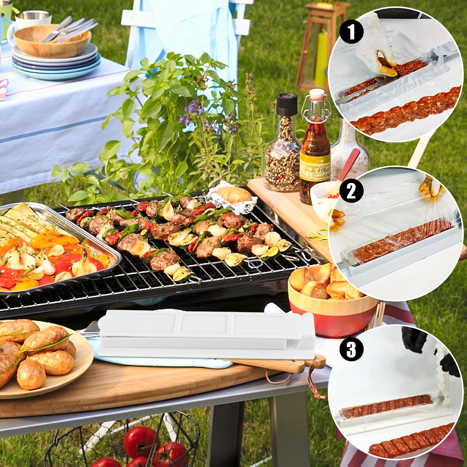 **Jognee Kebab Maker Machine - Stainless Steel Turkish Adana Kebab Maker for BBQ, Grilling & Picnics - Perfect for Home, Restaurants & Outdoor Cooking**