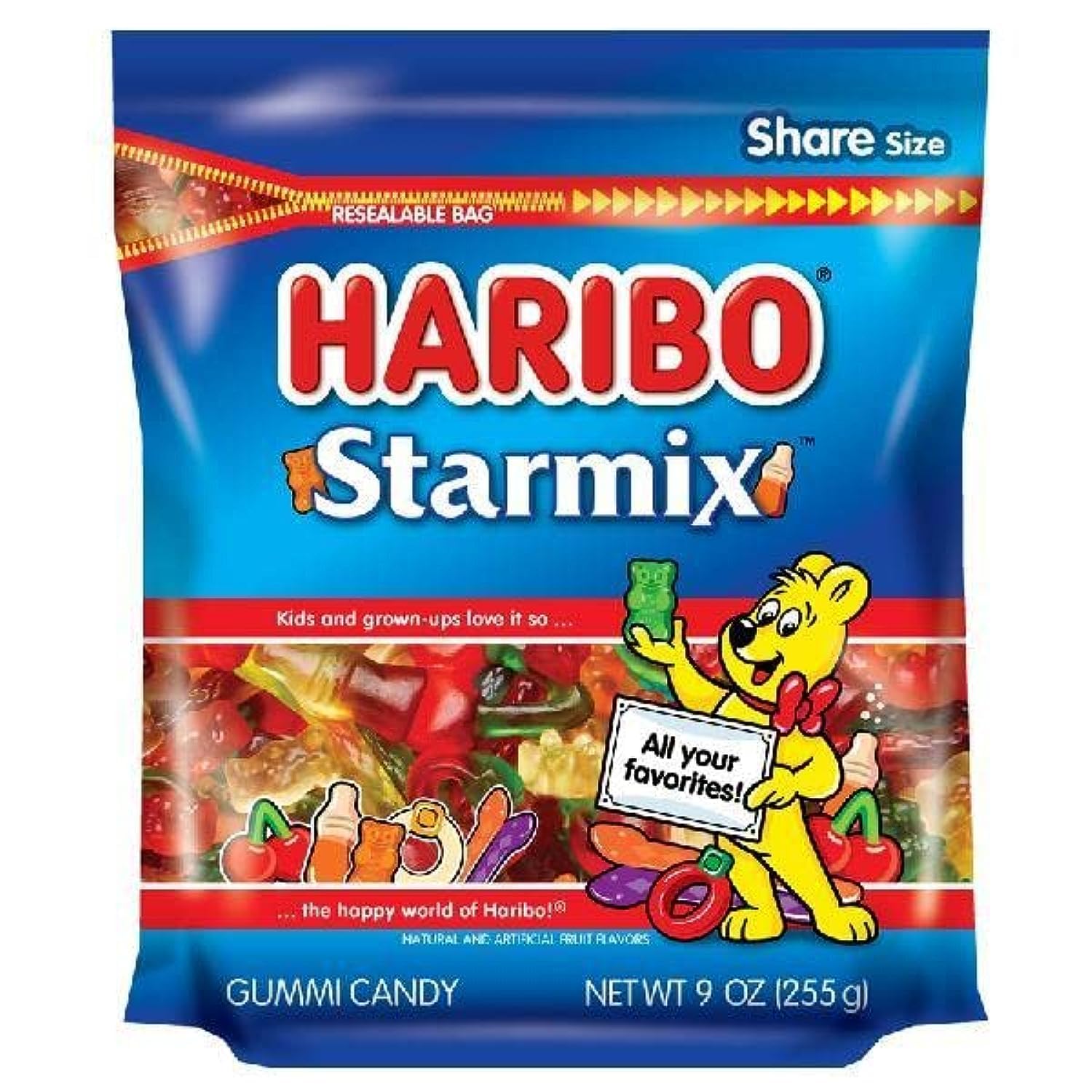 HARIBO Starmix Gummy Candy 9oz - Assorted Fruity Flavors for Snacking & Sharing