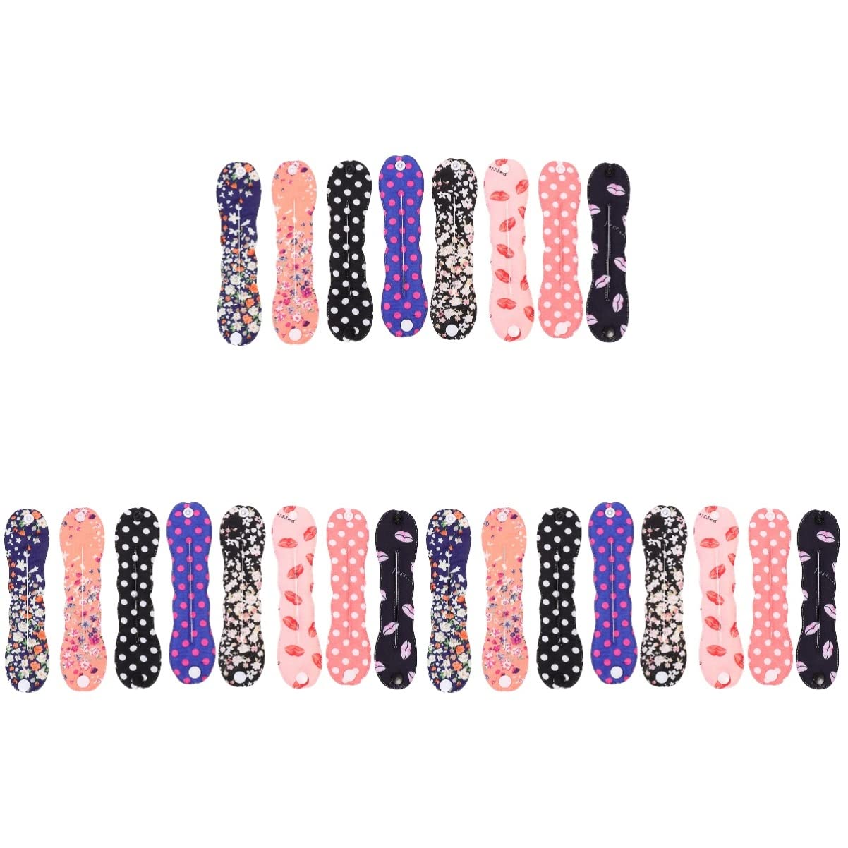 FOMIYES 24 Pcs Hair Curling Iron Pins - Hair Bun Maker Tool Set for Women & Girls - Reusable Curly Hair Styling Accessories with Headbands - Perfect for Updos, Buns, and Wavy Hairstyles at Home or Salon