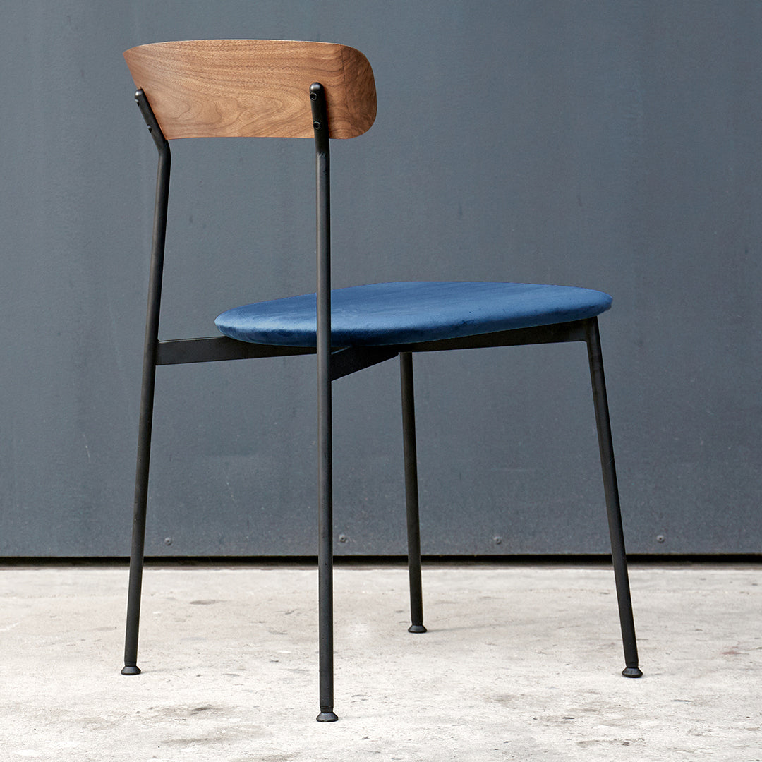 Crawford Modern Dining Chair - Upholstered Fabric Seat & Wooden Legs - Stylish & Comfortable for Kitchen, Dining Room, or Home Office