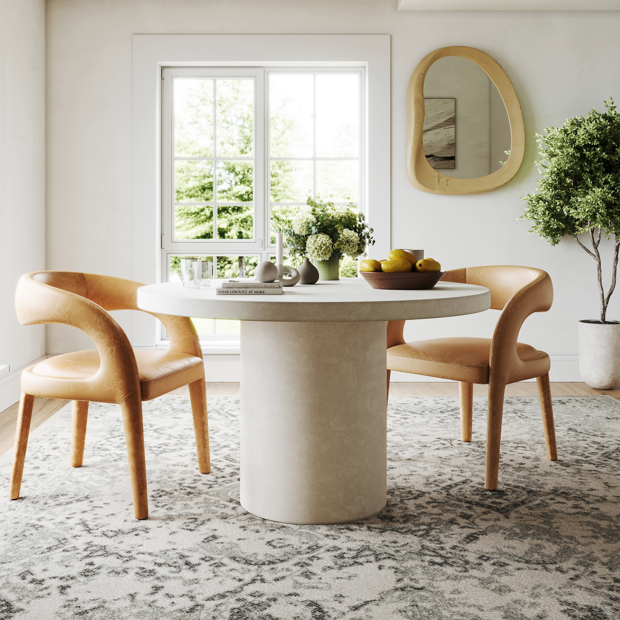 Floral Ornament Rug | Ivory Home Decor | Perfect for Living Room, Bedroom & Nursery Decor