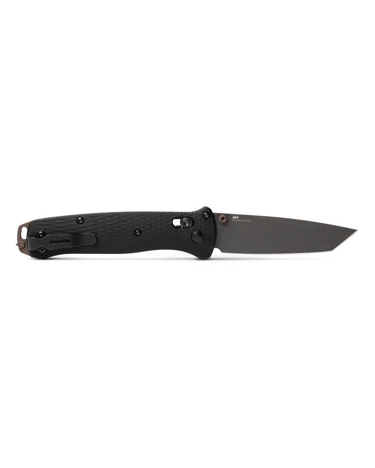 Benchmade Bailout 537GY-03 Folding Knife - CPM M4 Steel Tanto Plain Blade, Black Aluminum Handles, AXIS Lock - EDC, Outdoor Survival, Camping & Tactical Use