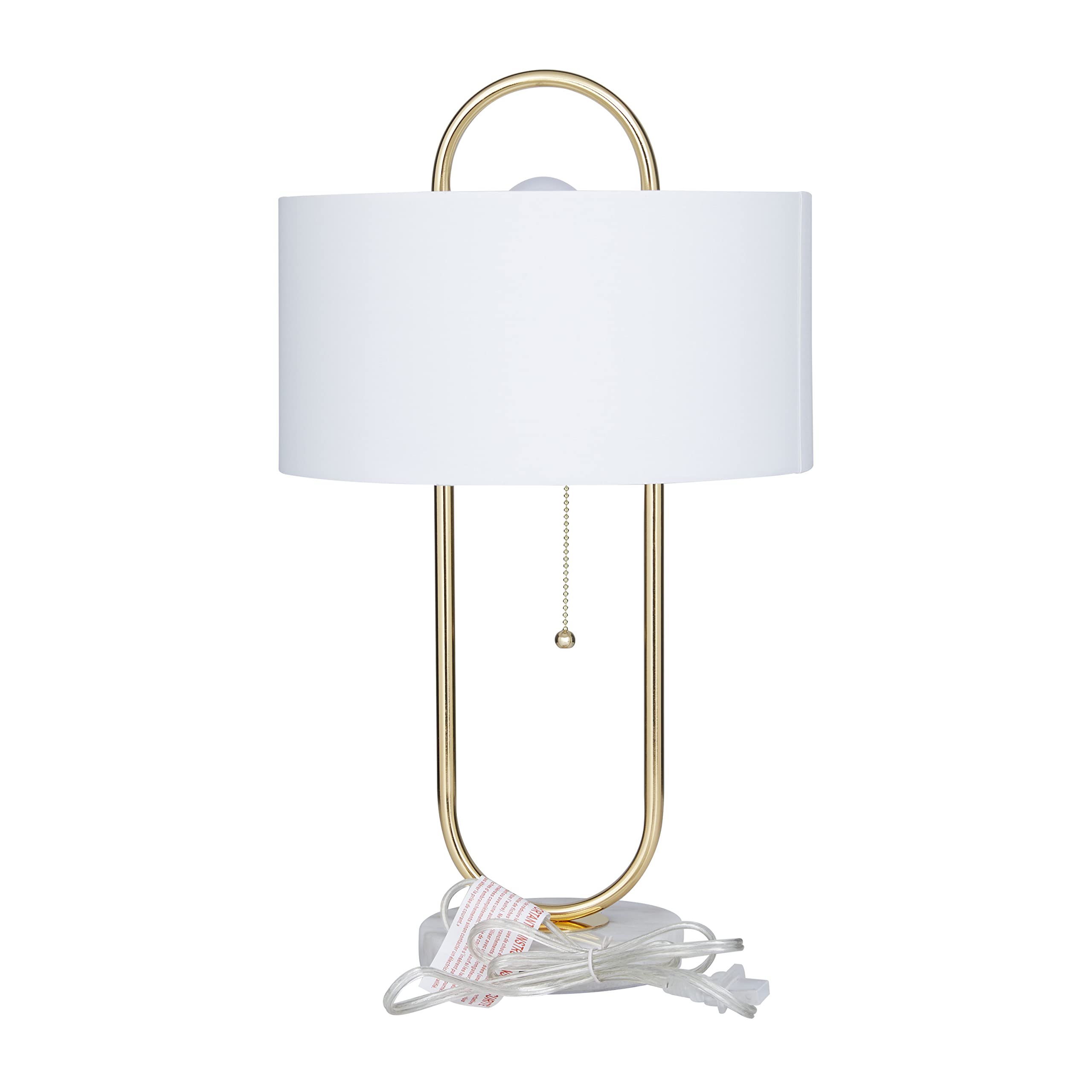 CosmoLiving by Cosmopolitan Modern Metal Table Lamp with Marble Base - 12