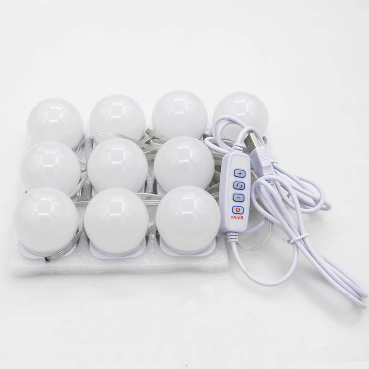Hollywood LED Vanity Mirror Lights - 10 Dimmable Bulbs, 3 Colors | Perfect for Makeup & Dressing Room