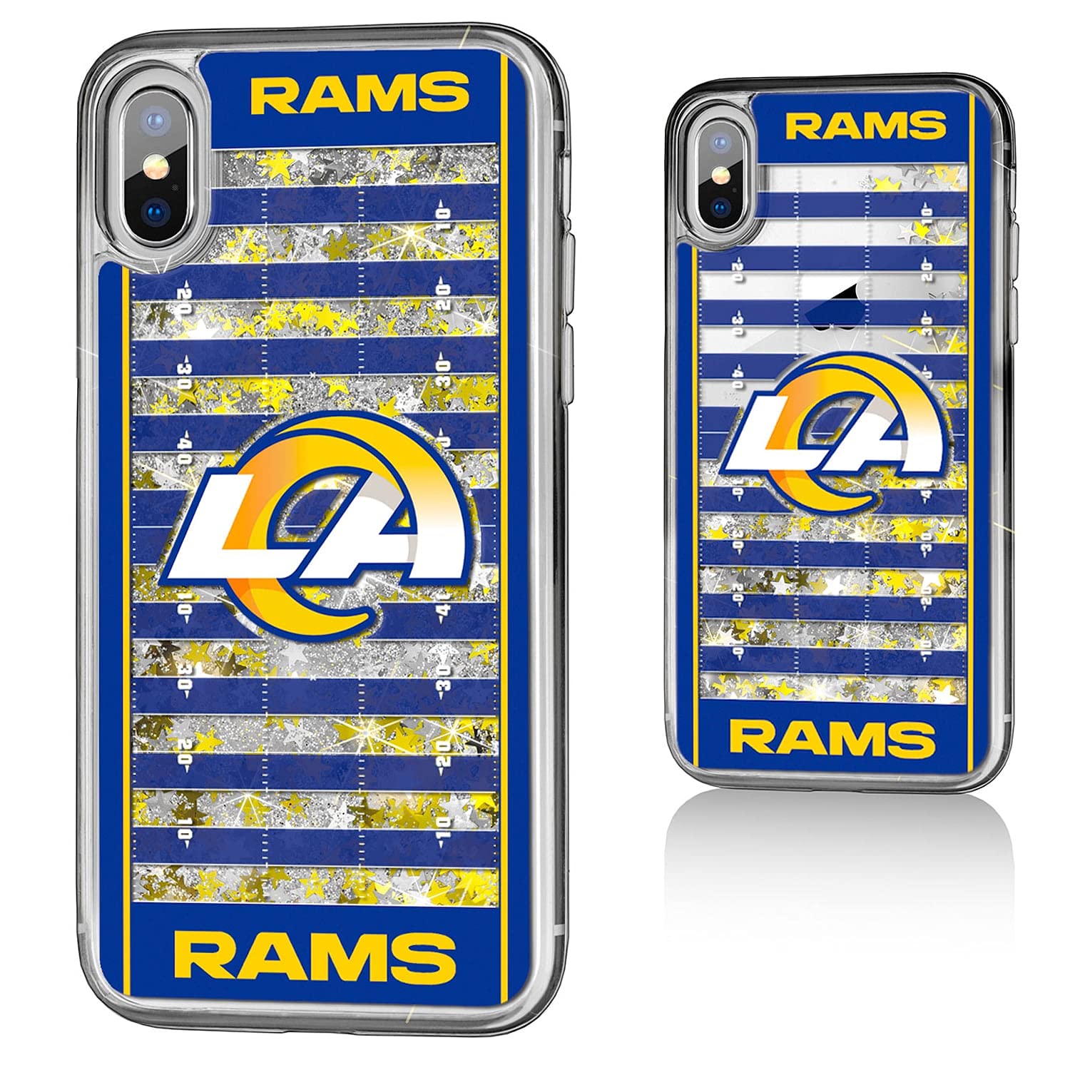Los Angeles Rams iPhone Glitter Case - Stylish Protective Cover for iPhone 12/13/14 Pro Max | Perfect for Football Fans & Game Day Accessories