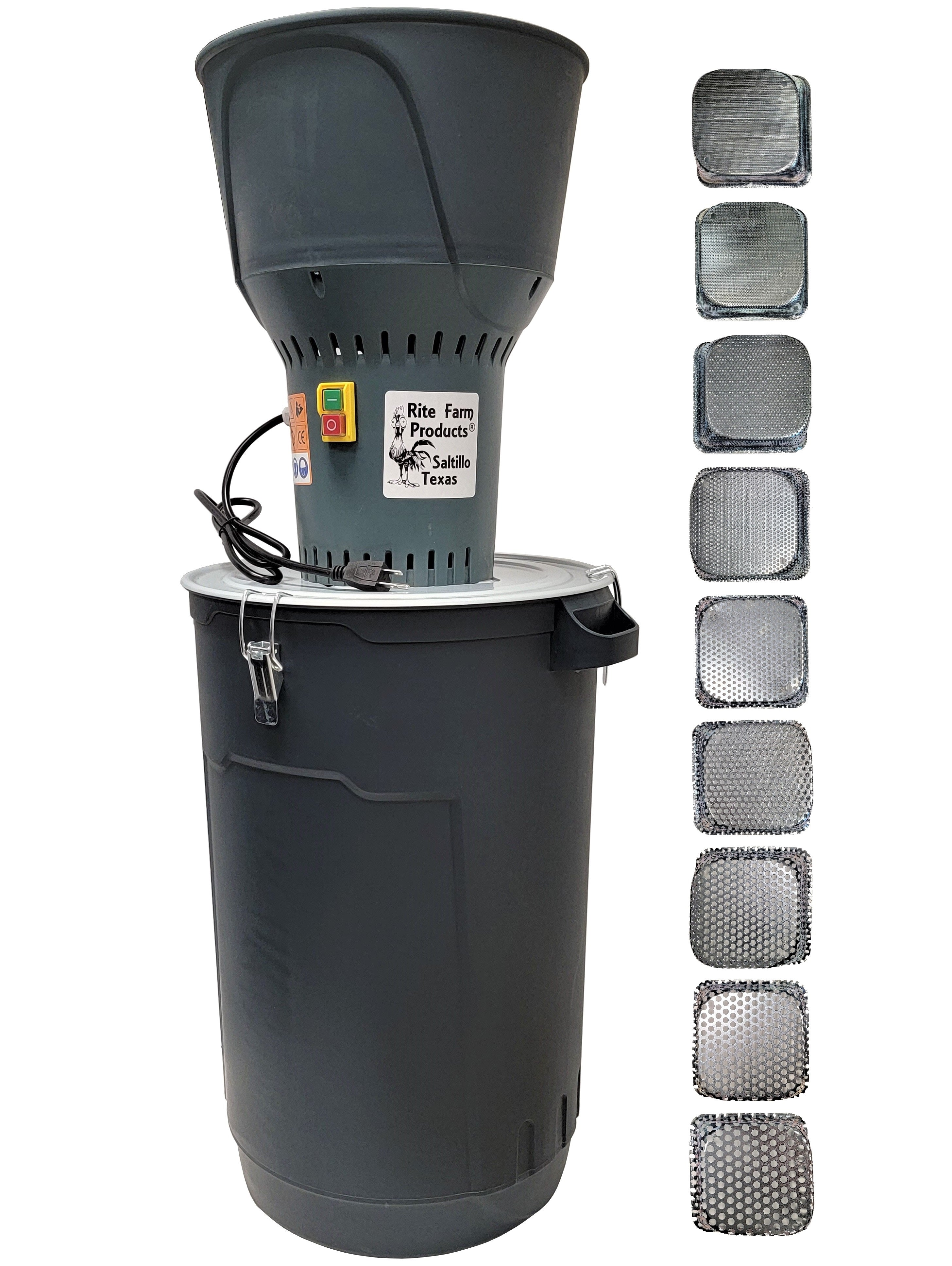 Electric Grain Grinder Mill 110V for Home Use - Includes 9 Grinding Plates & Can - Perfect for Grinding Coffee Beans, Spices, and Grains for Baking & Cooking