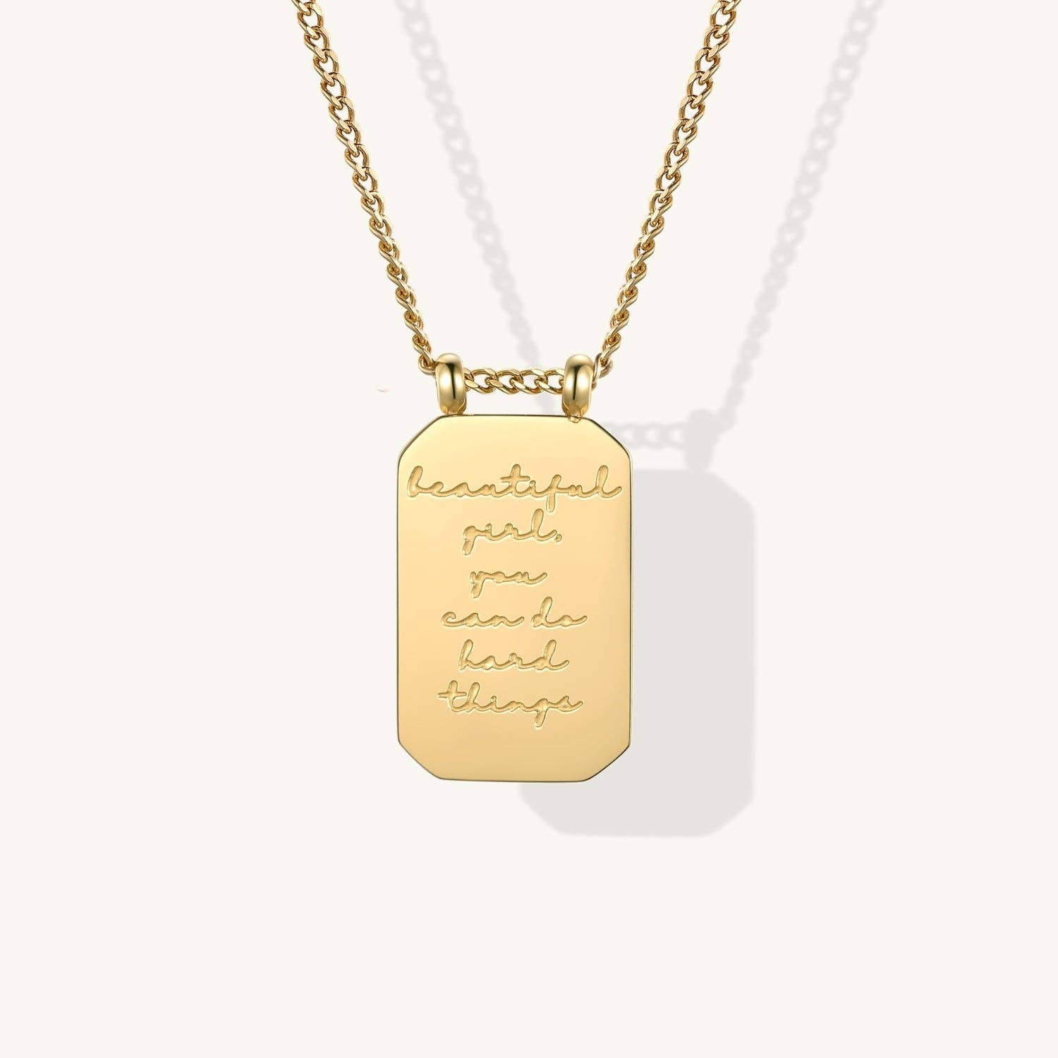 You Can Do Hard Things Necklace for Women - Inspirational Jewelry Gift for Her - Perfect for Motivation, Empowerment & Daily Wear