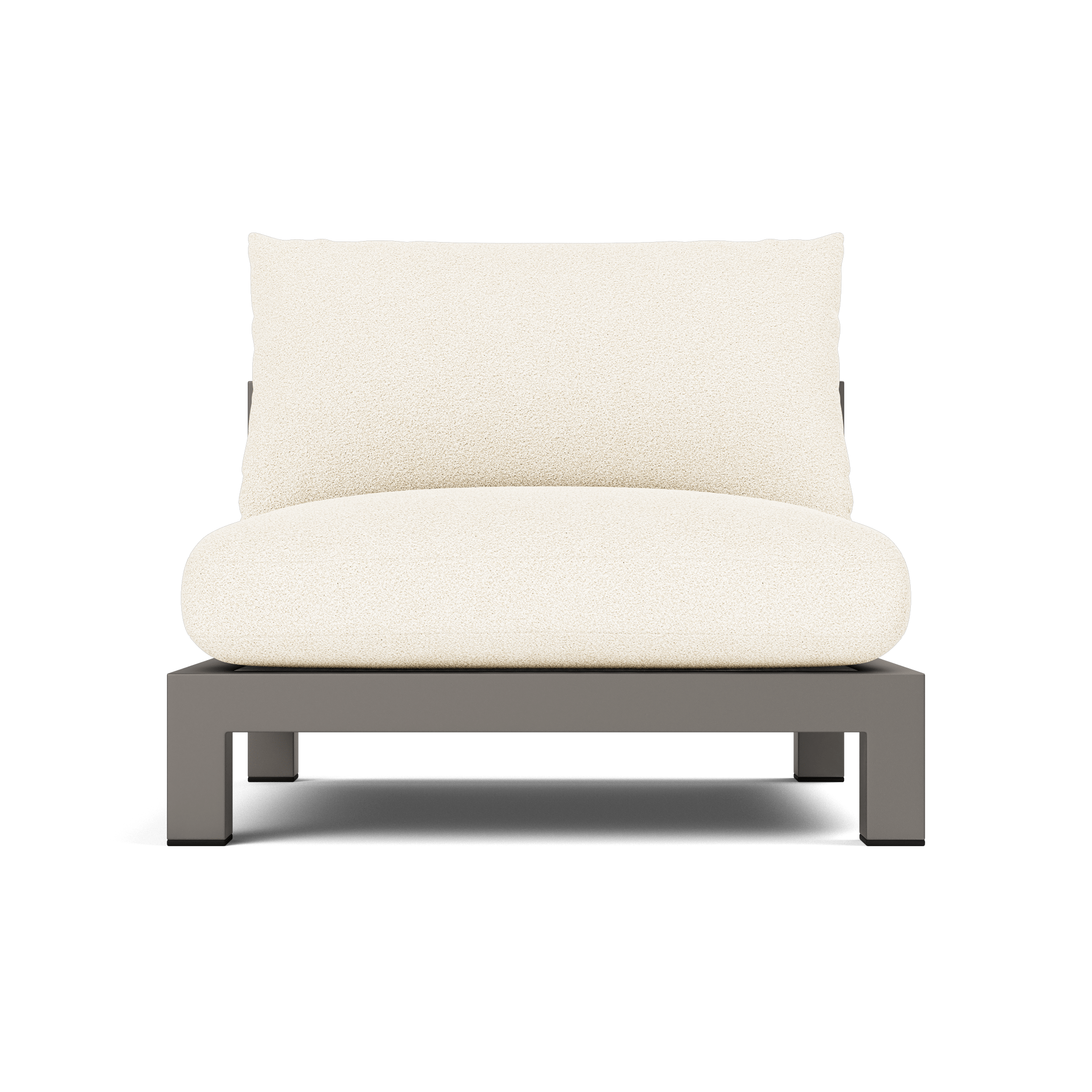 Pacific Aluminum Armless Single Chair - Lightweight & Durable Outdoor Patio Furniture for Poolside, Garden, and Deck Relaxation