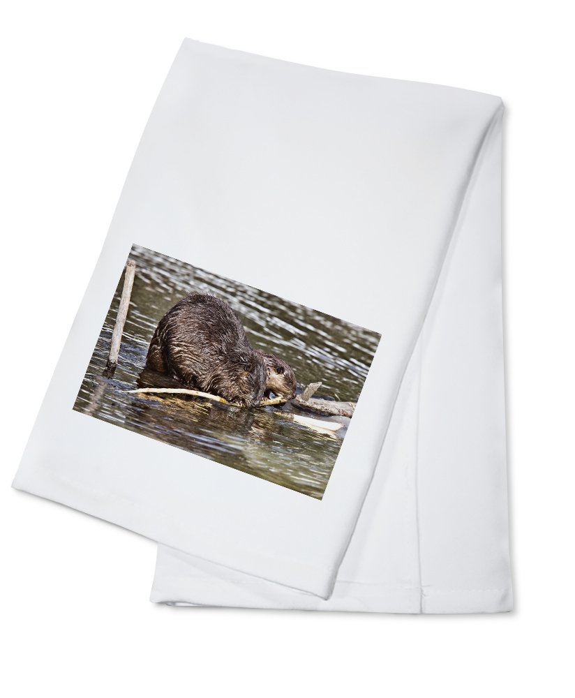 100% Cotton Beaver Tea Towel - Absorbent Decorative Hand Towel for Kitchen, Bathroom & Home Decor - Perfect for Drying Dishes, Gift Giving & Farmhouse Style Decor