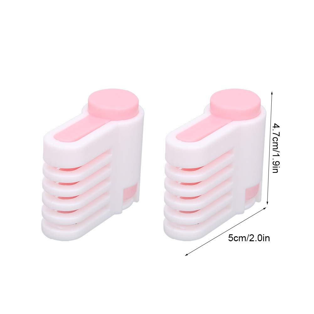 2Pcs Bread Slicers - Stainless Steel Cake & Toast Cutting Knife with Guide for Perfect Even Slices - Kitchen Baking Tools (Pink) - Ideal for Homemade Bread, Pastries, Sandwiches and Party Platters