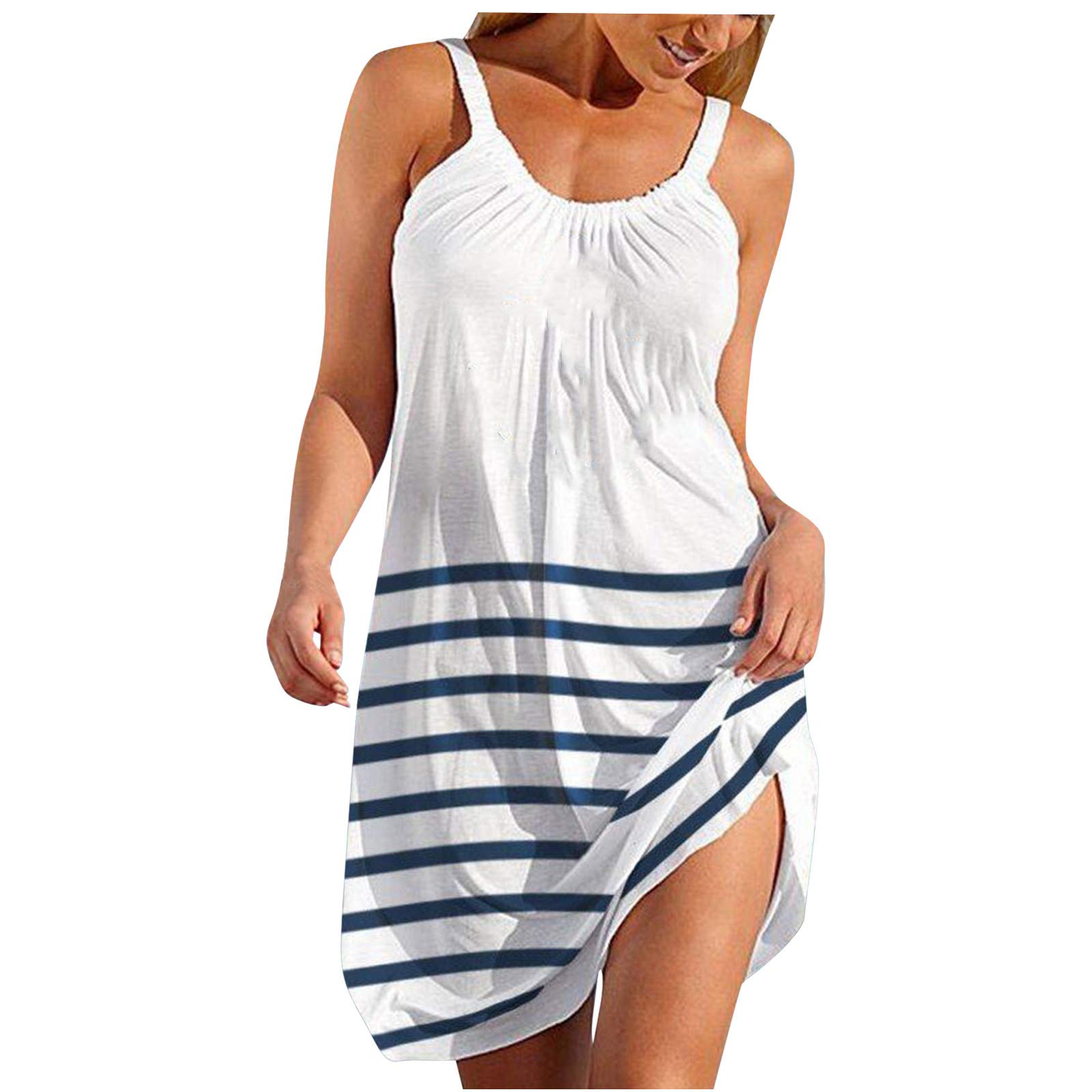 Women's Summer Dresses - Casual Sleeveless Boho Floral Mini Sundress for Beach, Vacation & Outdoor Activities | Lightweight Breathable Fabric for Hot Weather