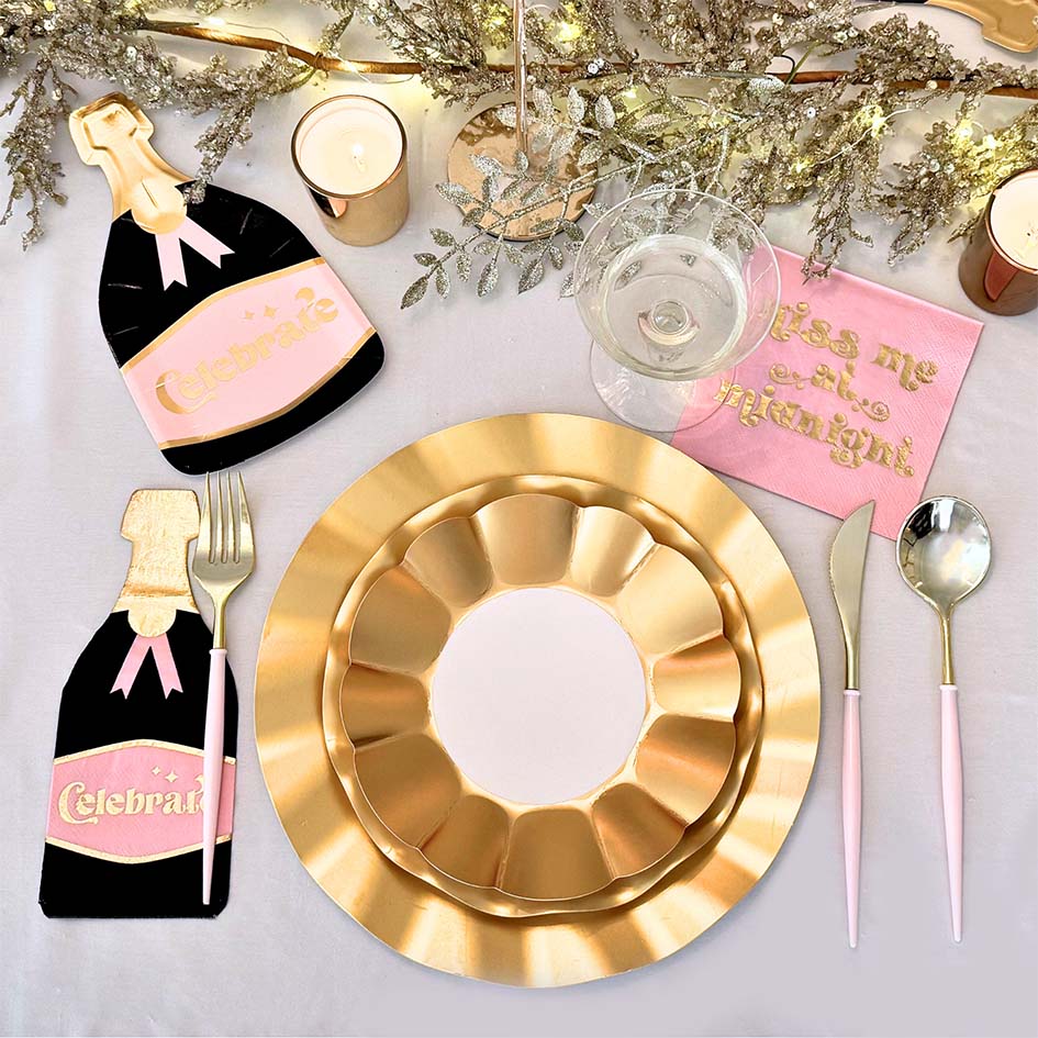 Romantic Kiss Me at Midnight Table Set for Valentine's Dinner - Elegant Dining Decor for Couples & Anniversaries