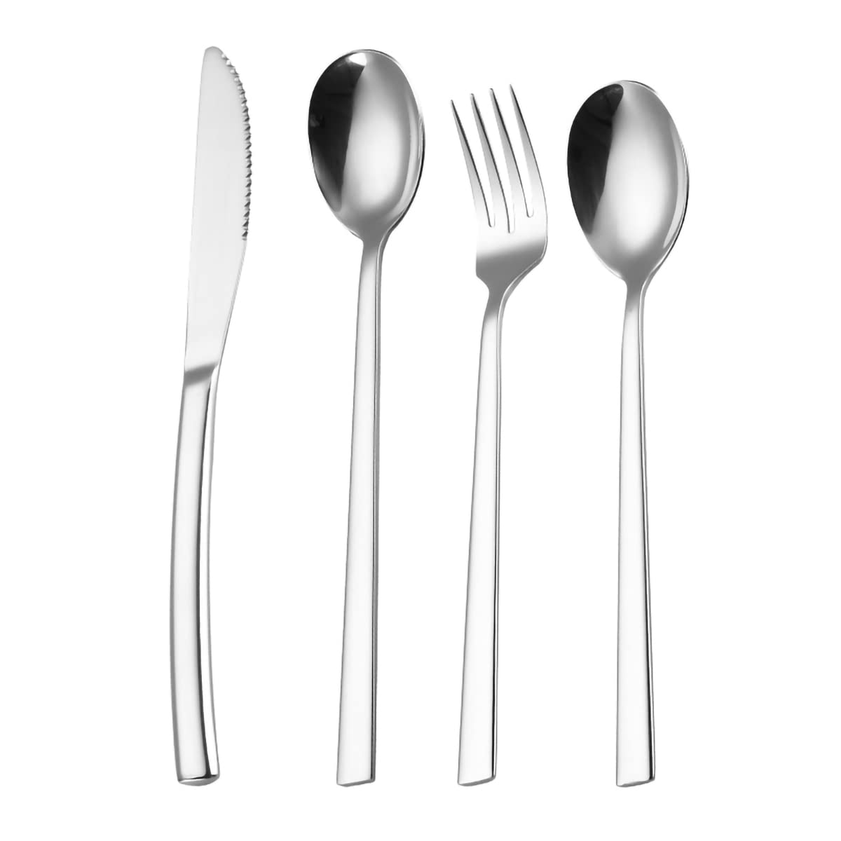 32-Piece Stainless Steel Silverware Set - Service for 8, Mirror Polish Flatware Cutlery Set for Home & Restaurant Use - Dishwasher Safe - Perfect for Dinner Parties, Weddings & Everyday Dining