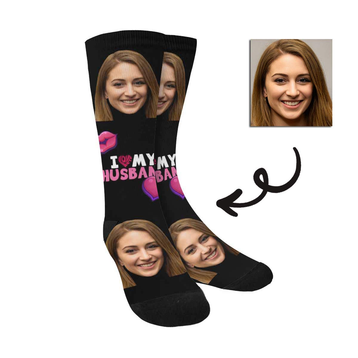 Custom Photo Socks - Personalized Funny Face Print Socks for Birthday Gifts | Unique Novelty Socks for Parties, Christmas Presents & Couple Gifts