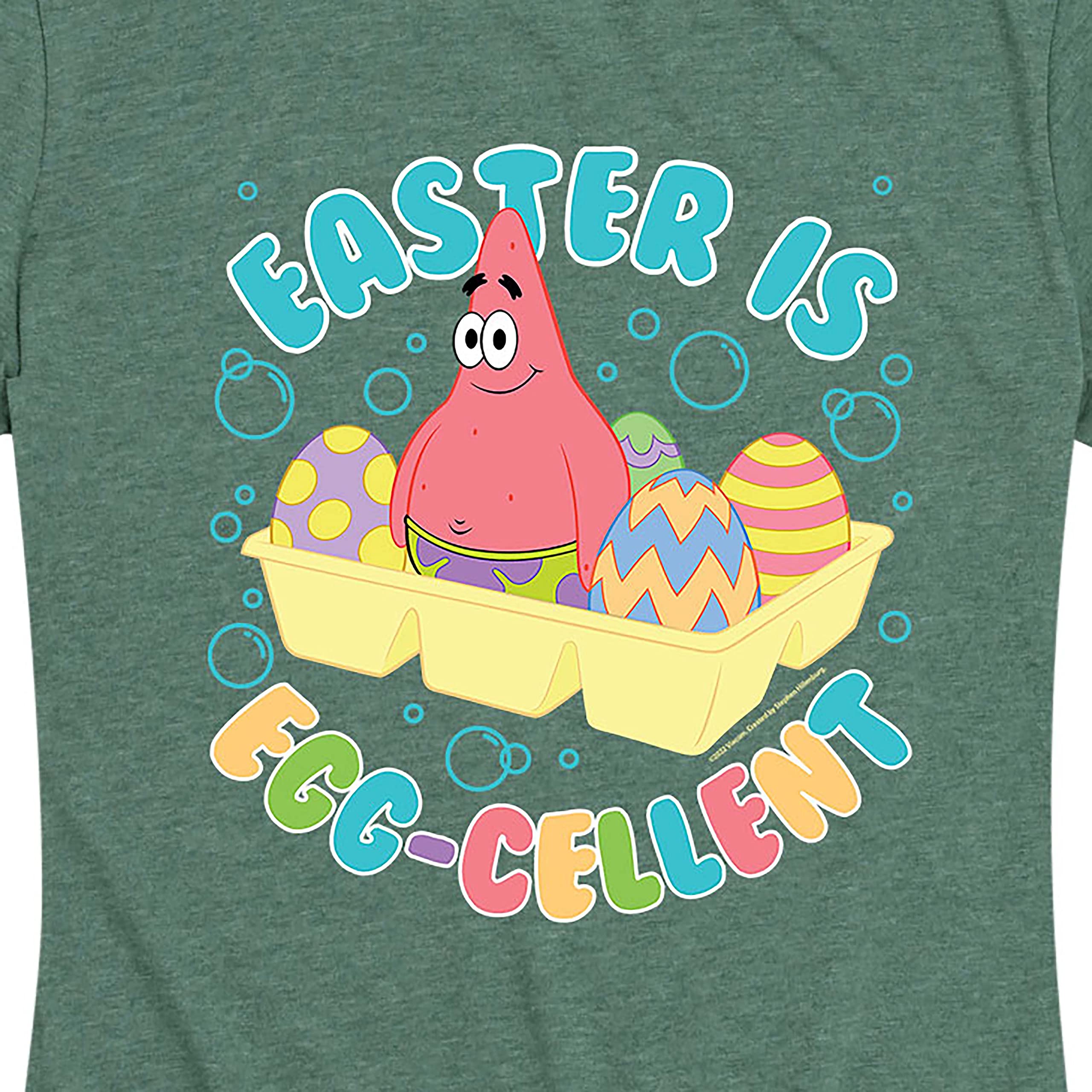 HYBRID APPAREL Spongebob Squarepants Easter Graphic T-Shirt for Women - Funny Cartoon Short Sleeve Tee - Perfect for Easter Celebrations, Cosplay & Casual Wear