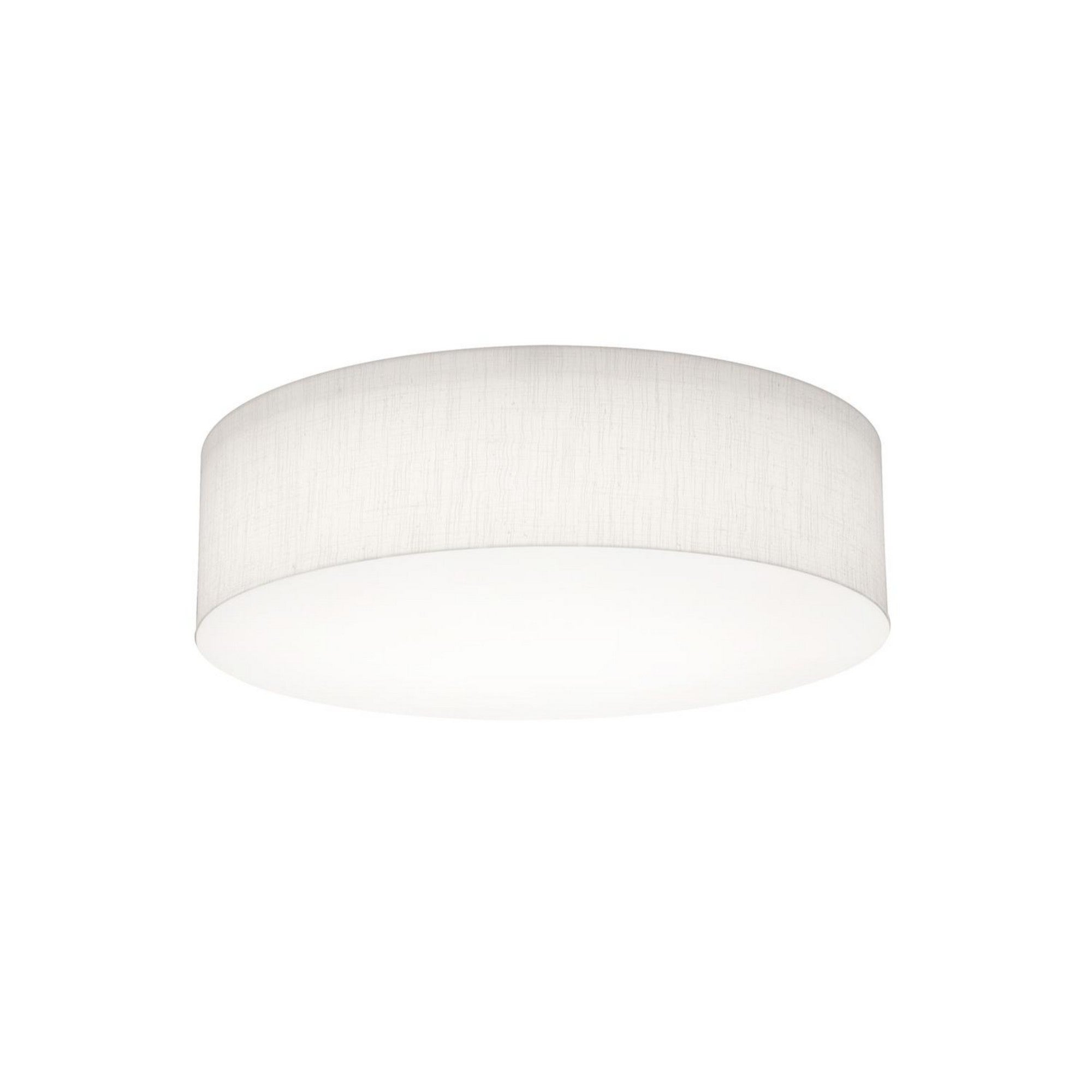 Anton 19 3 Light Flush Mount Ceiling Light Fixture - Linen White Finish - Perfect for Bedroom, Hallway & Kitchen Lighting