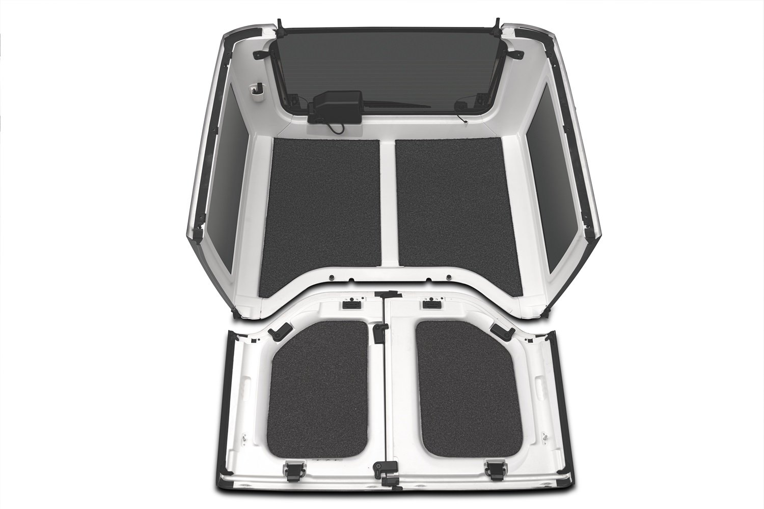 Bedrug Jeep Wrangler JK Headliner 2007-2010 | Custom Fit 4-Piece Grey Interior Liner for 4-Door Unlimited Models | Perfect for Off-Roading & Interior Protection