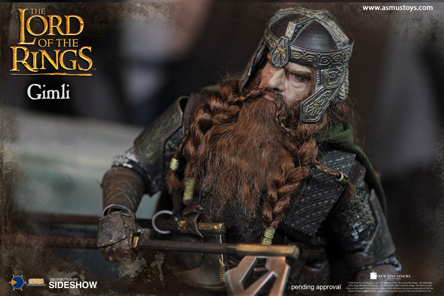 Asmus 1/6 Scale The Lord of the Rings Gimli Collectible Action Figure - Perfect for Display, LOTR Fan Collections & Fantasy Decor