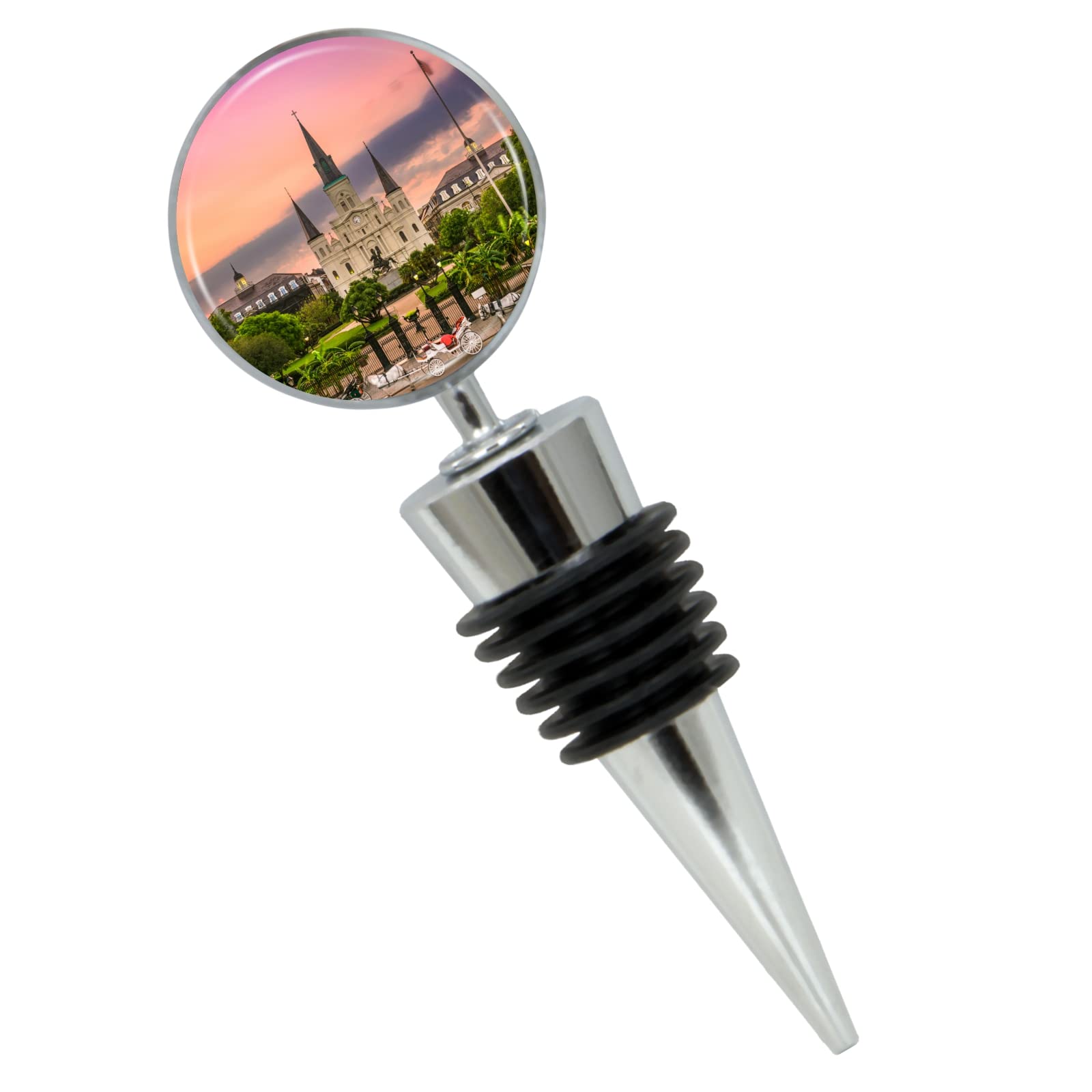 Premium New Orleans Wine Bottle Stopper Set in Elegant Gift Box - Airtight Cork for Red & White Wines - Perfect Housewarming Gift, Wedding Present & Dinner Party Essential