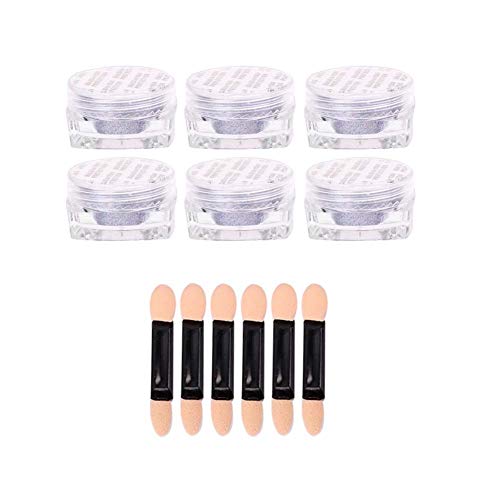 6 Pcs Acrylic Nail Powder Set - Glitter Pigment for Nail Art, Manicure & Salon DIY - Perfect for Professional Nail Designs & Home Nail Decorations (Color #1)