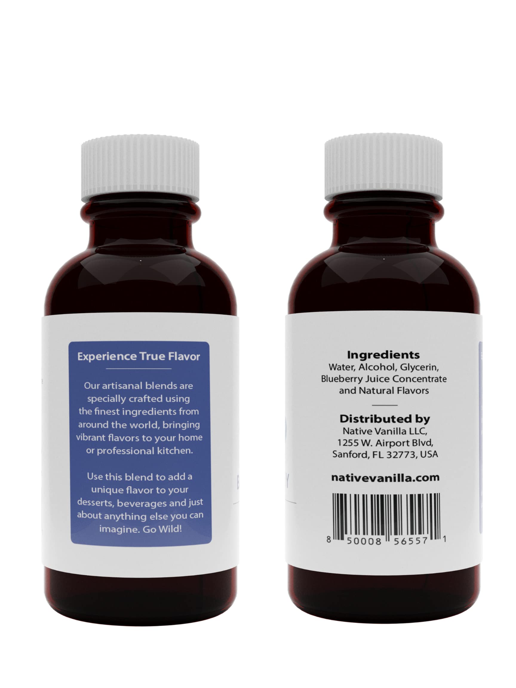 Premium Blueberry Extract 4 Fl Oz - 100% Natural Vanilla Infused Flavoring for Baking, Cooking & Dessert Recipes - Perfect for Smoothies, Yogurt & Homemade Treats