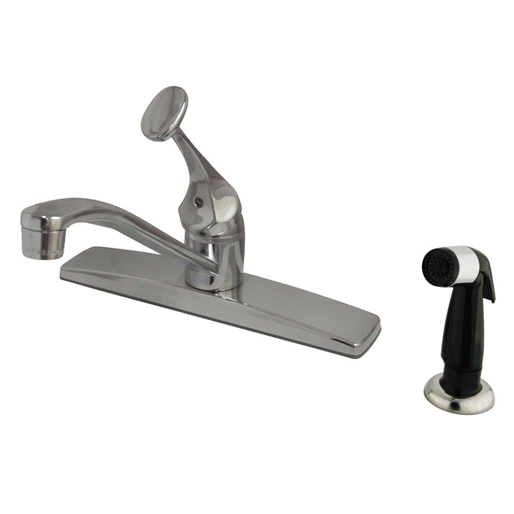 Kingston Brass KB0572 Columbia Single Handle Centerset Kitchen Faucet - Modern Pull-Down Sprayer, Oil-Rubbed Bronze Finish for Farmhouse & Contemporary Kitchens