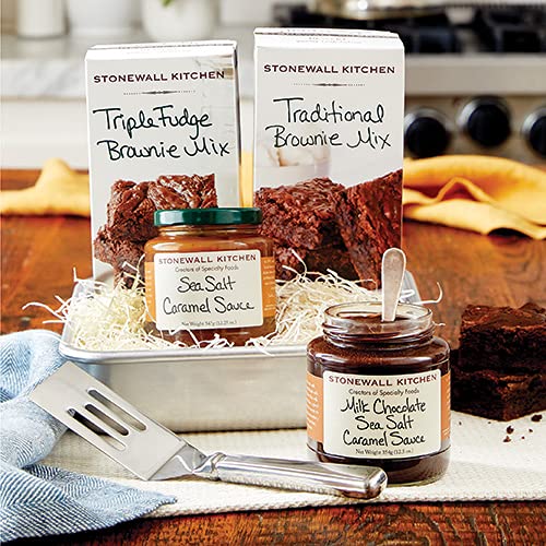 Stonewall Kitchen Family Brownie Night Gift Set - 6 Piece Gourmet Chocolate Brownie Mix for Baking & Desserts - Perfect for Holidays, Parties & Family Gatherings