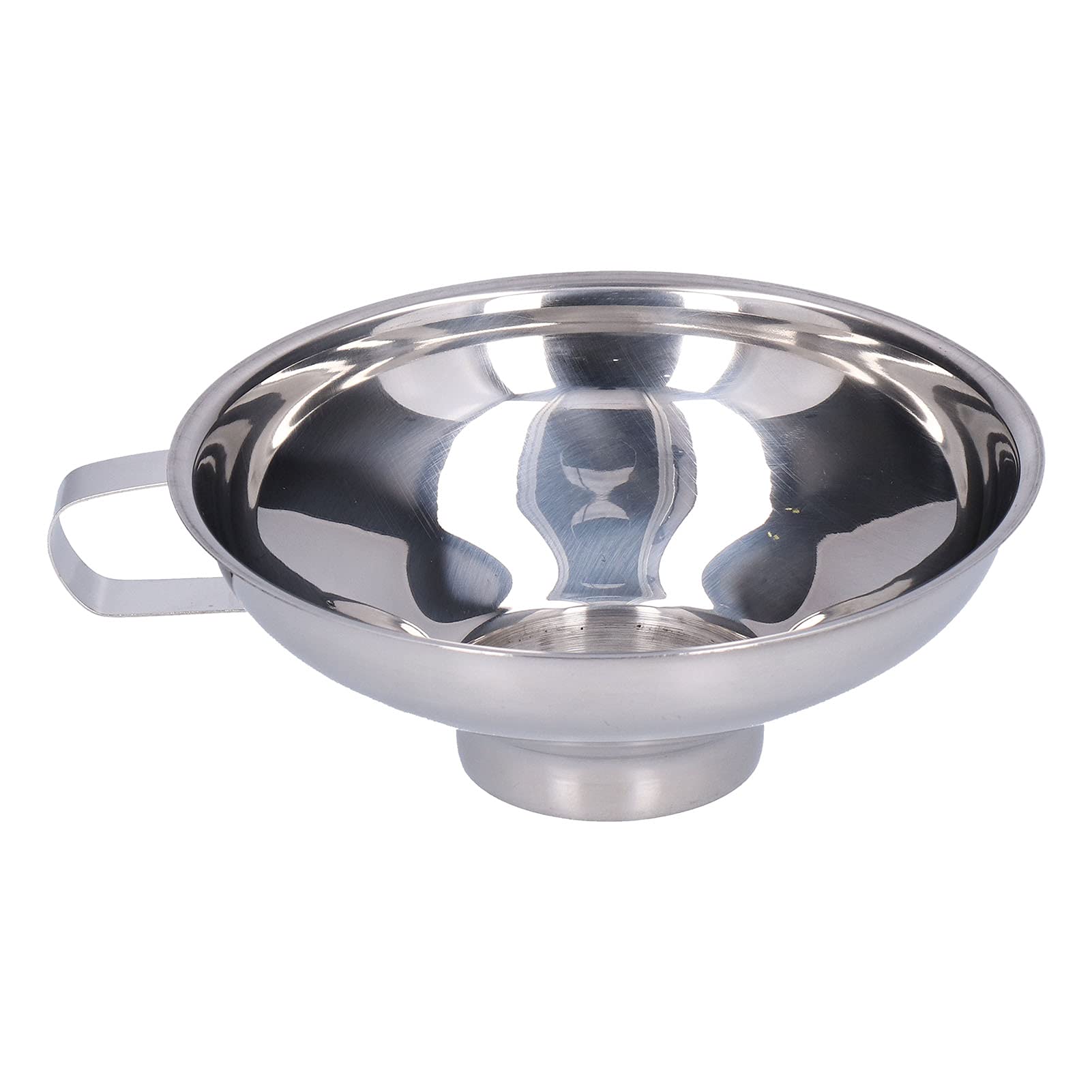 Stainless Steel Wide Mouth Oil Funnel - Heavy Duty Kitchen Funnel for Cooking, Canning, Auto Oil Change & Household Use (Large Size)