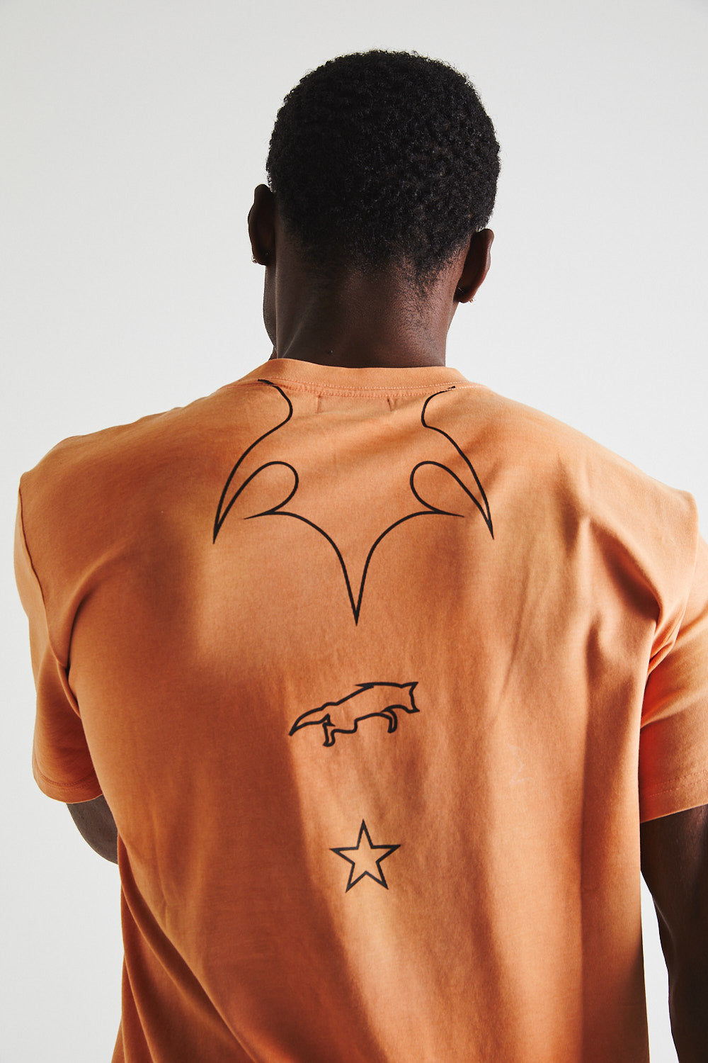 LIAM TEE | Orange Western Style T-Shirt for Men - Casual Wear, Street Fashion & Western Outfit Inspiration